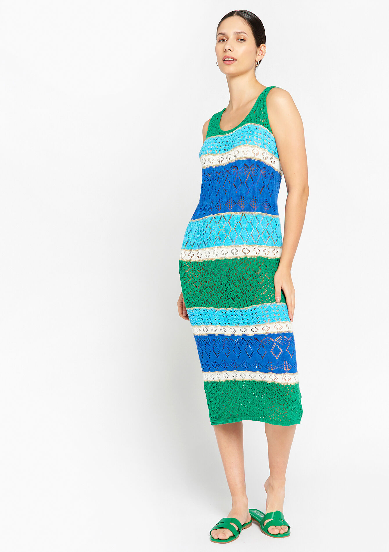 Robe à rayures - BLUE FAIENCE - 08103283_1584