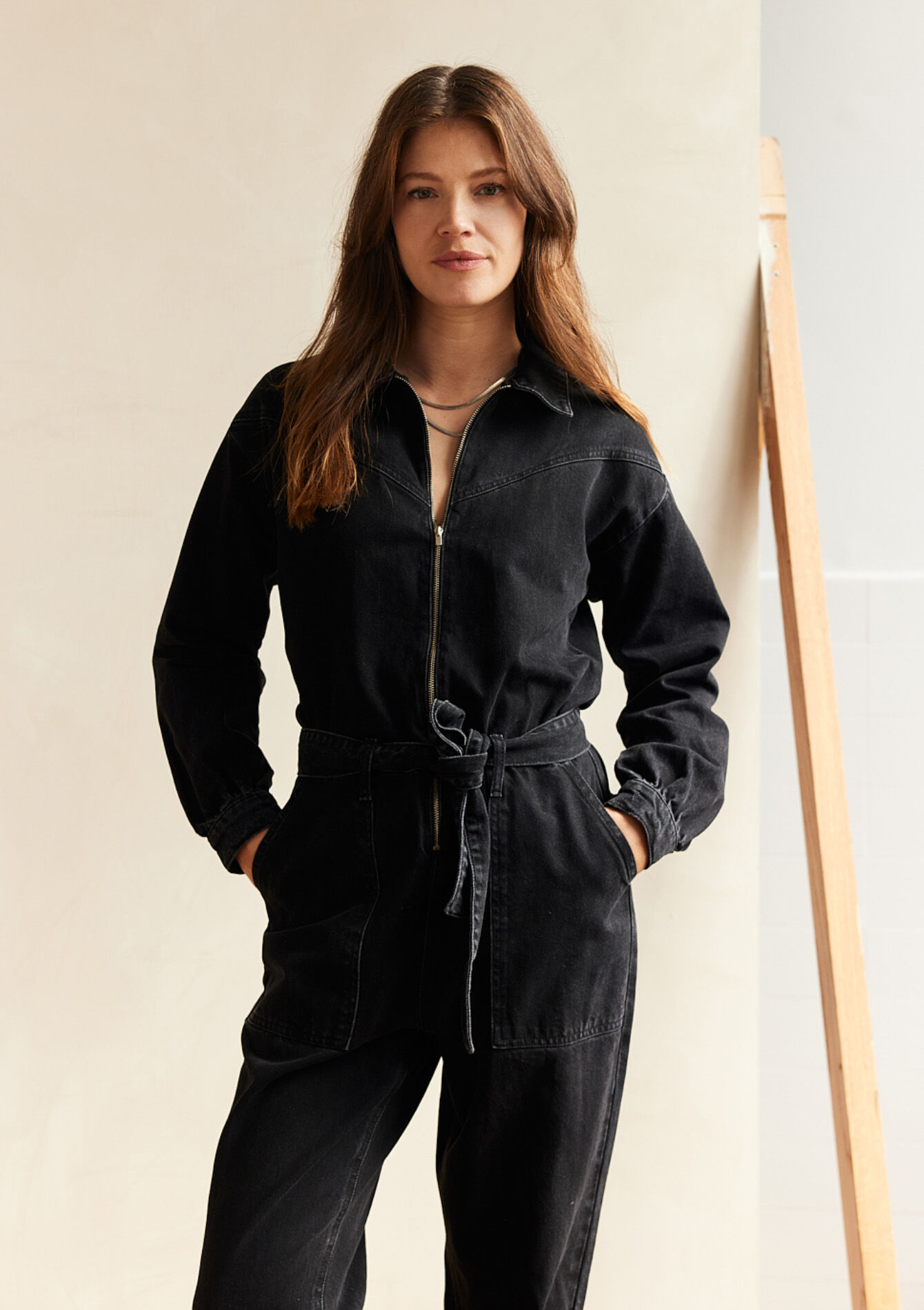 Denim boilersuit, Denim boilersuit - BLACK - 22000556_1119