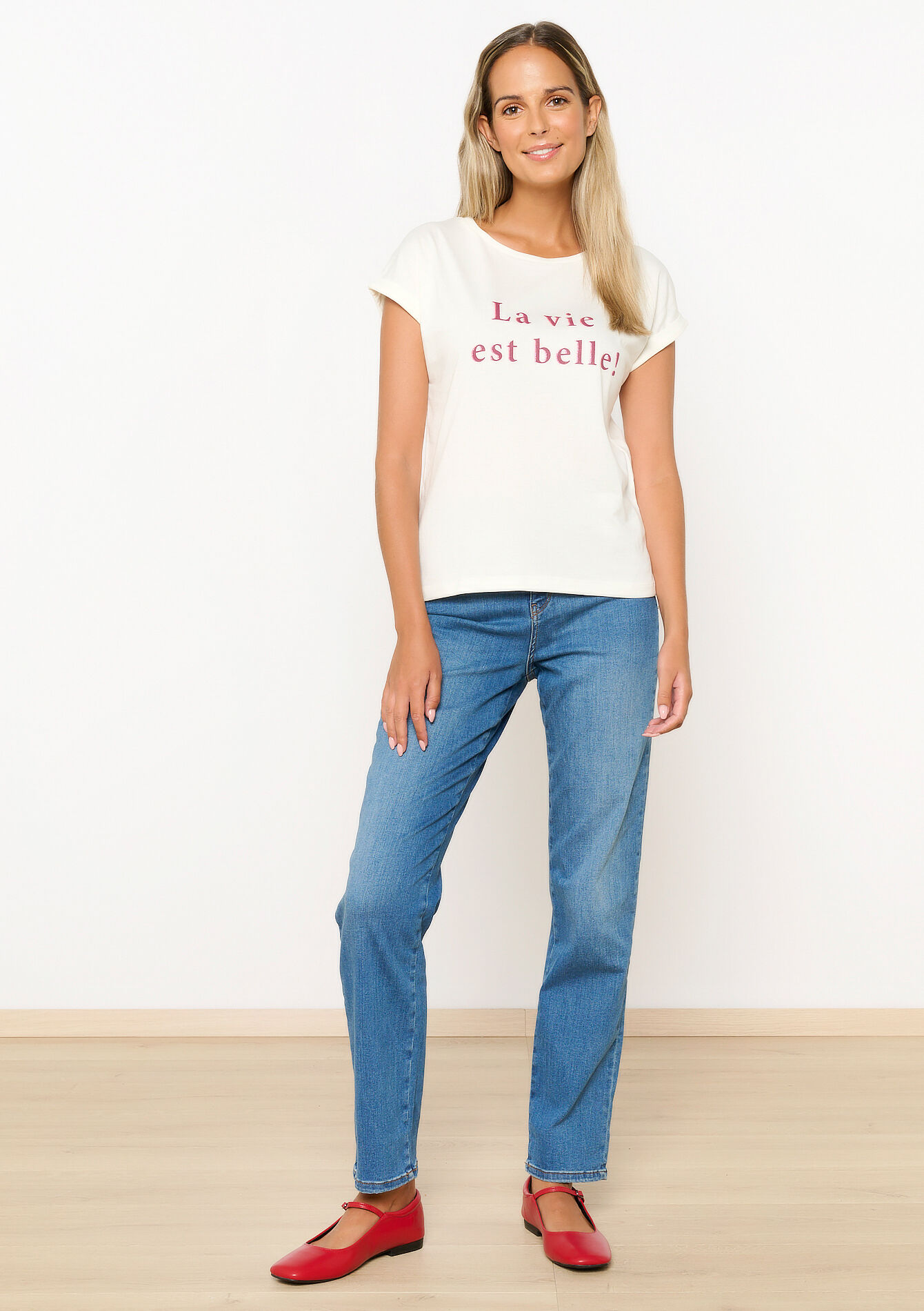 T-shirt met opschrift, T-shirt met opschrift - OFFWHITE - 02301605_1001