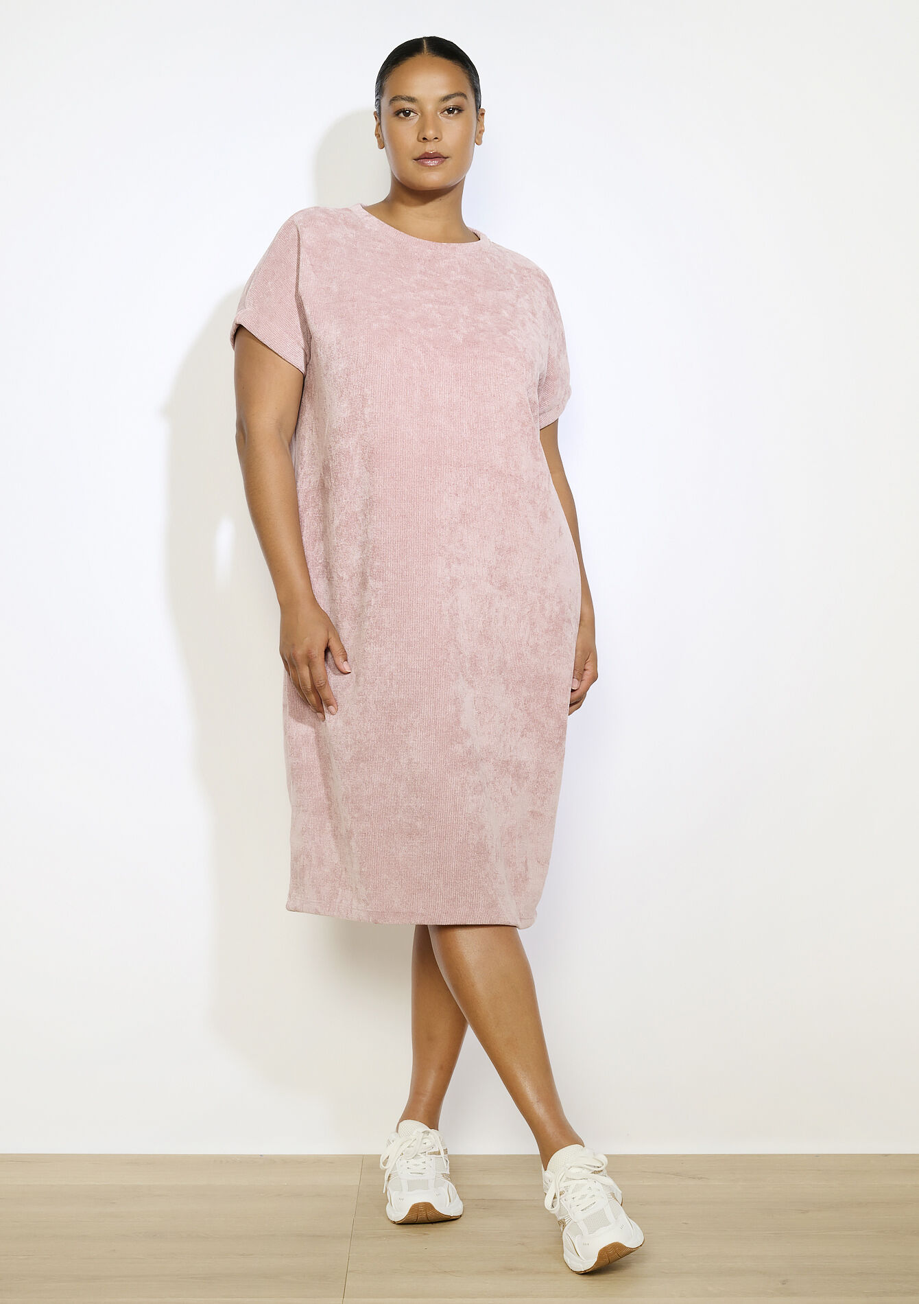 Relaxed midi dress, Relaxed midi dress - NUDE PINK - 08104250_1301