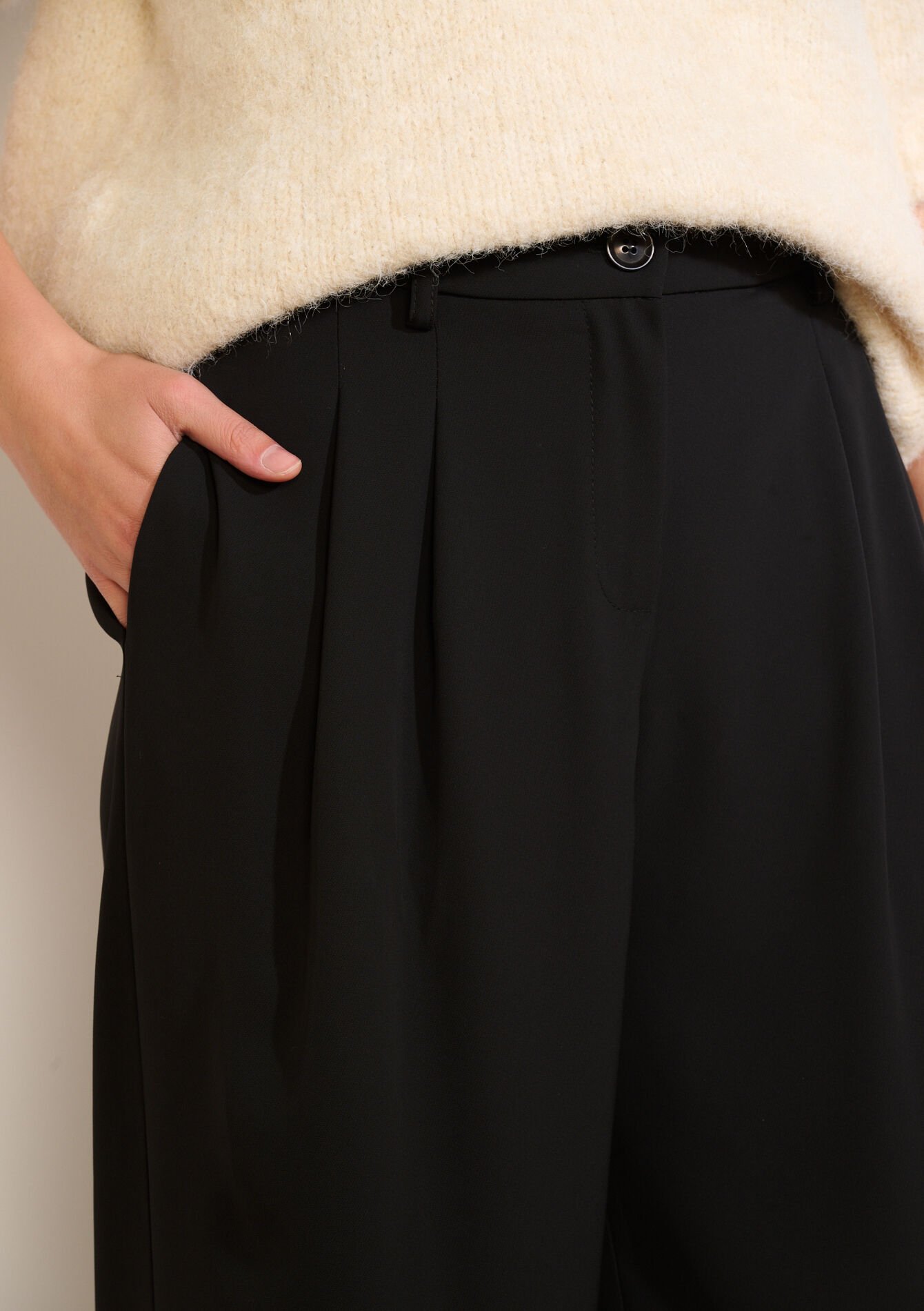 Flowy palazzo broek, Flowy palazzo broek - BLACK - 06100766_1119