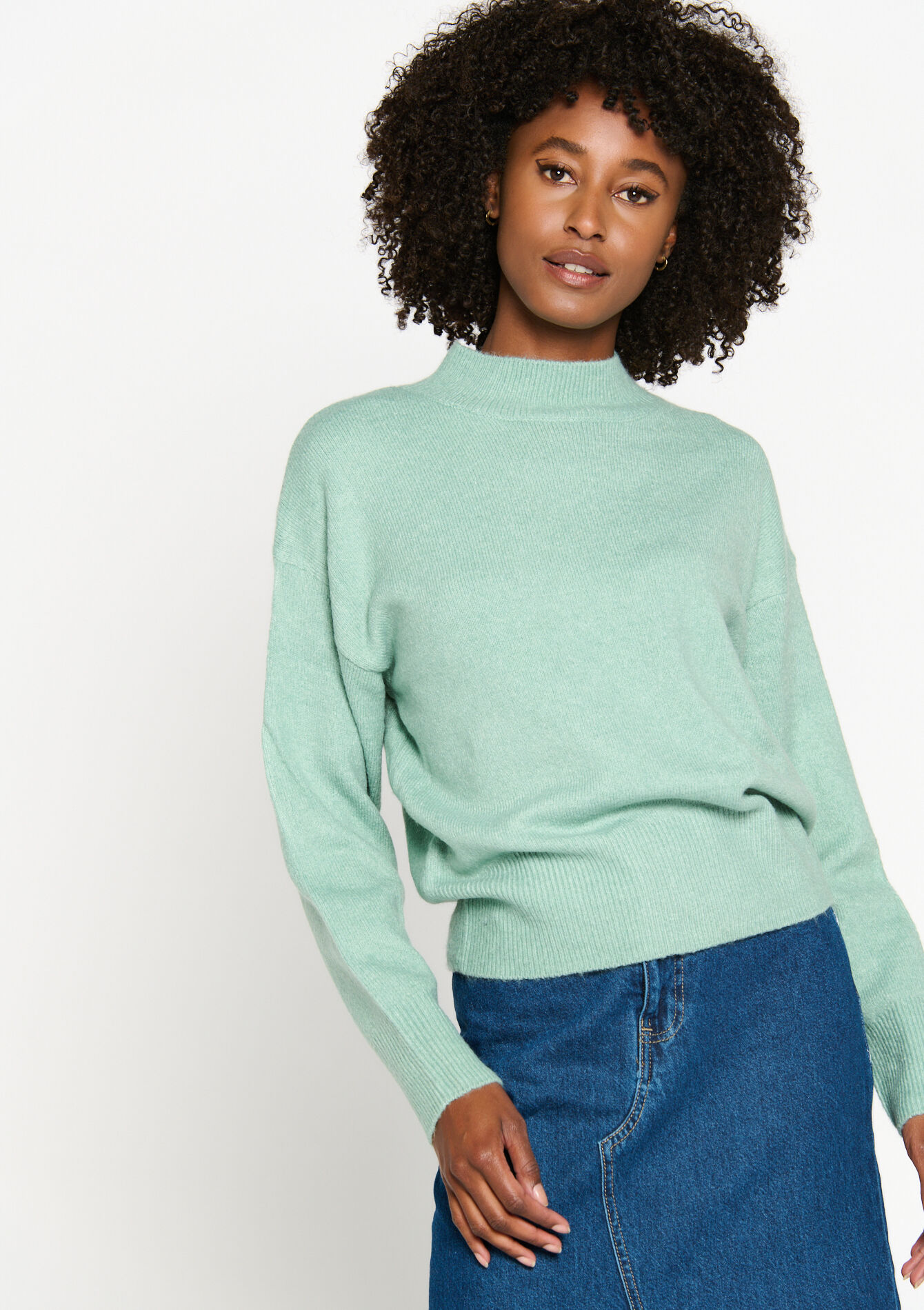 Basic pullover, Basic pullover - MINT GREEN - 1077023