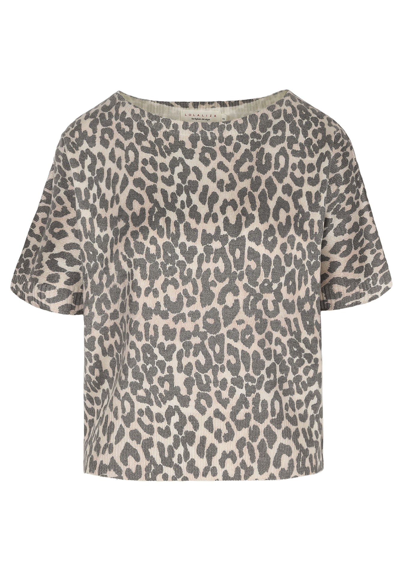 Trui met luipaardmotief - LIGHT CAMEL - 04007210_3814