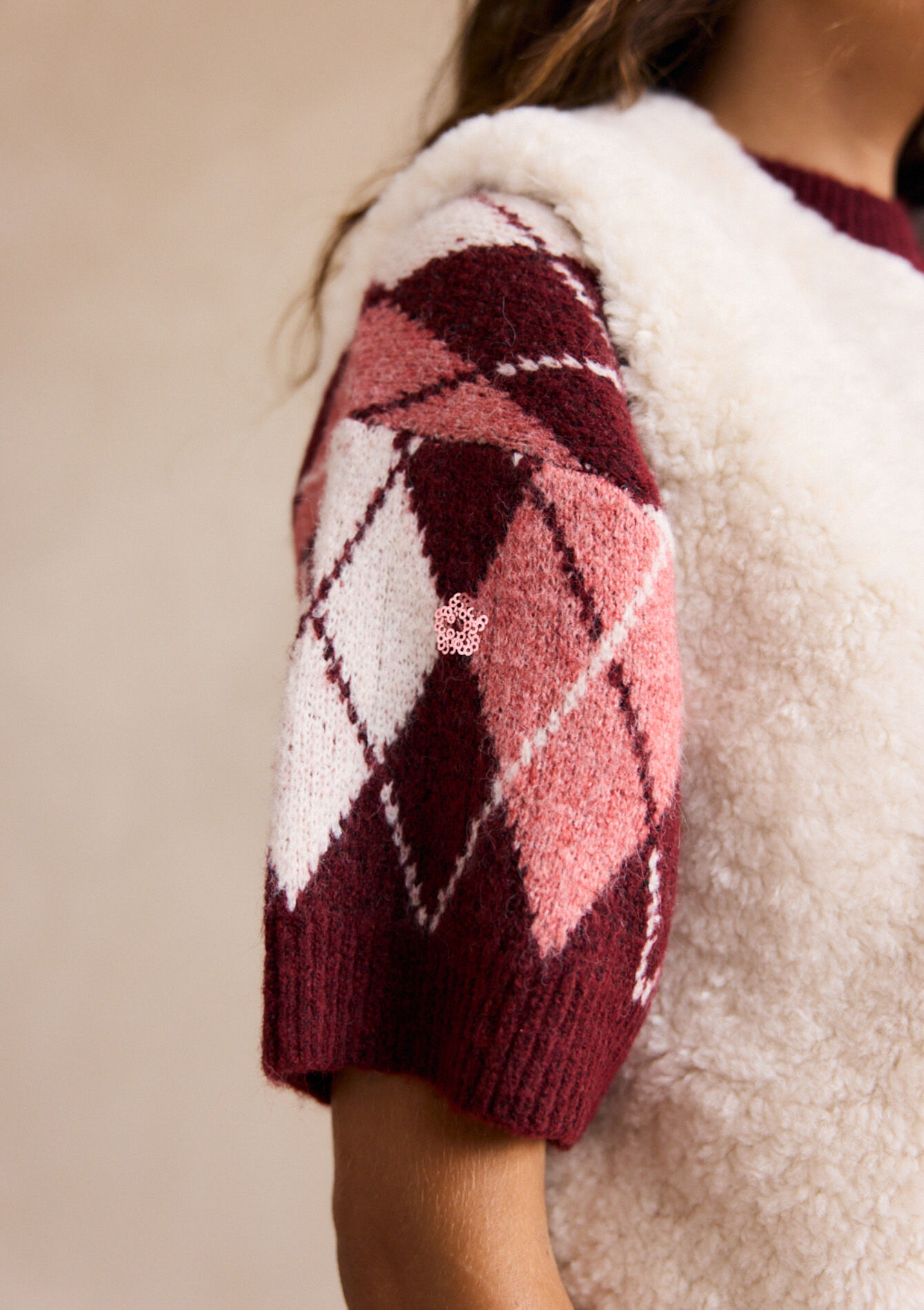 Pull en maille losange, Pull en maille losange - BORDEAUX WINE - 04006986