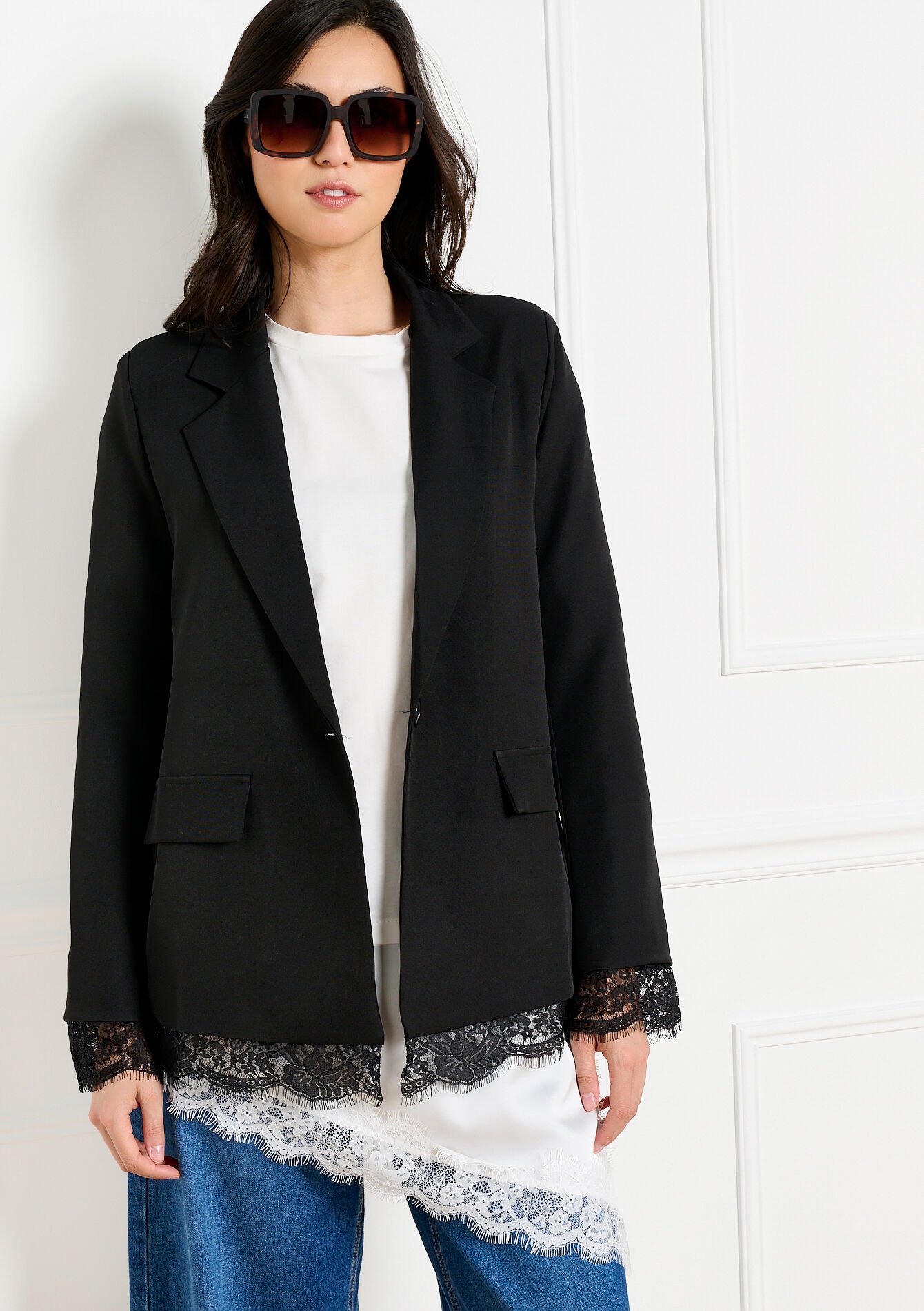 Blazer structuré élégant, Blazer structuré élégant - BLACK - 09101204_1119