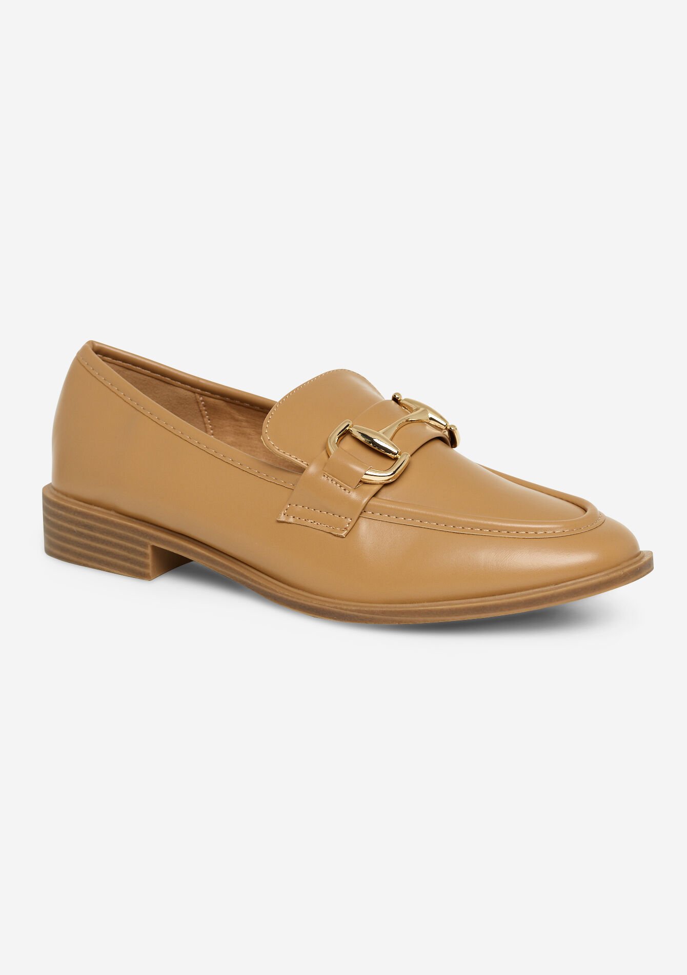 Glossy buckle loafers, Glossy buckle loafers - LIGHT CAMEL - 13200064_3814