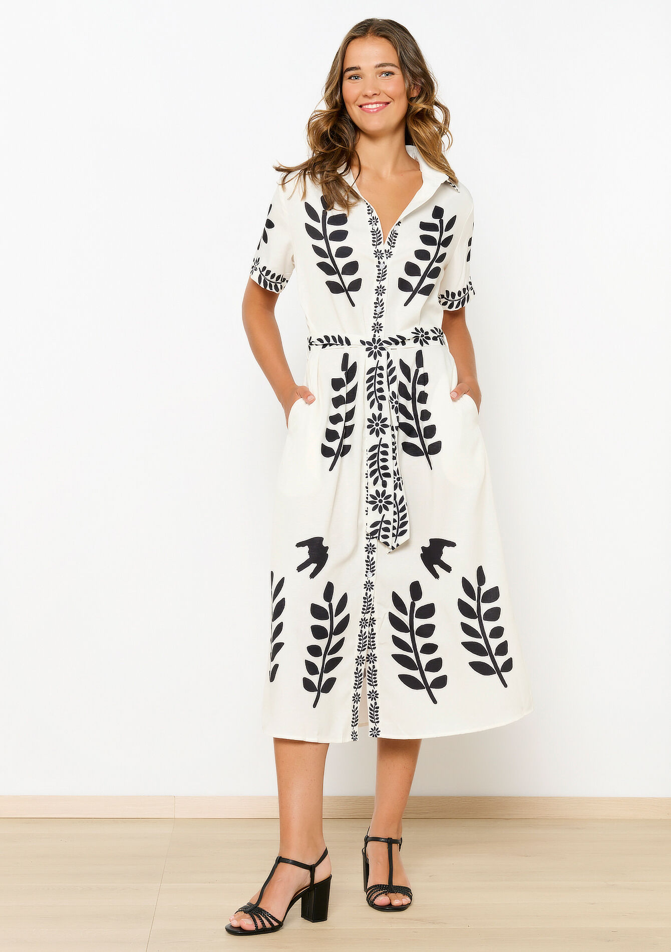 Hemdjurk met print, Hemdjurk met print - OPTICAL WHITE - 08103802_1019