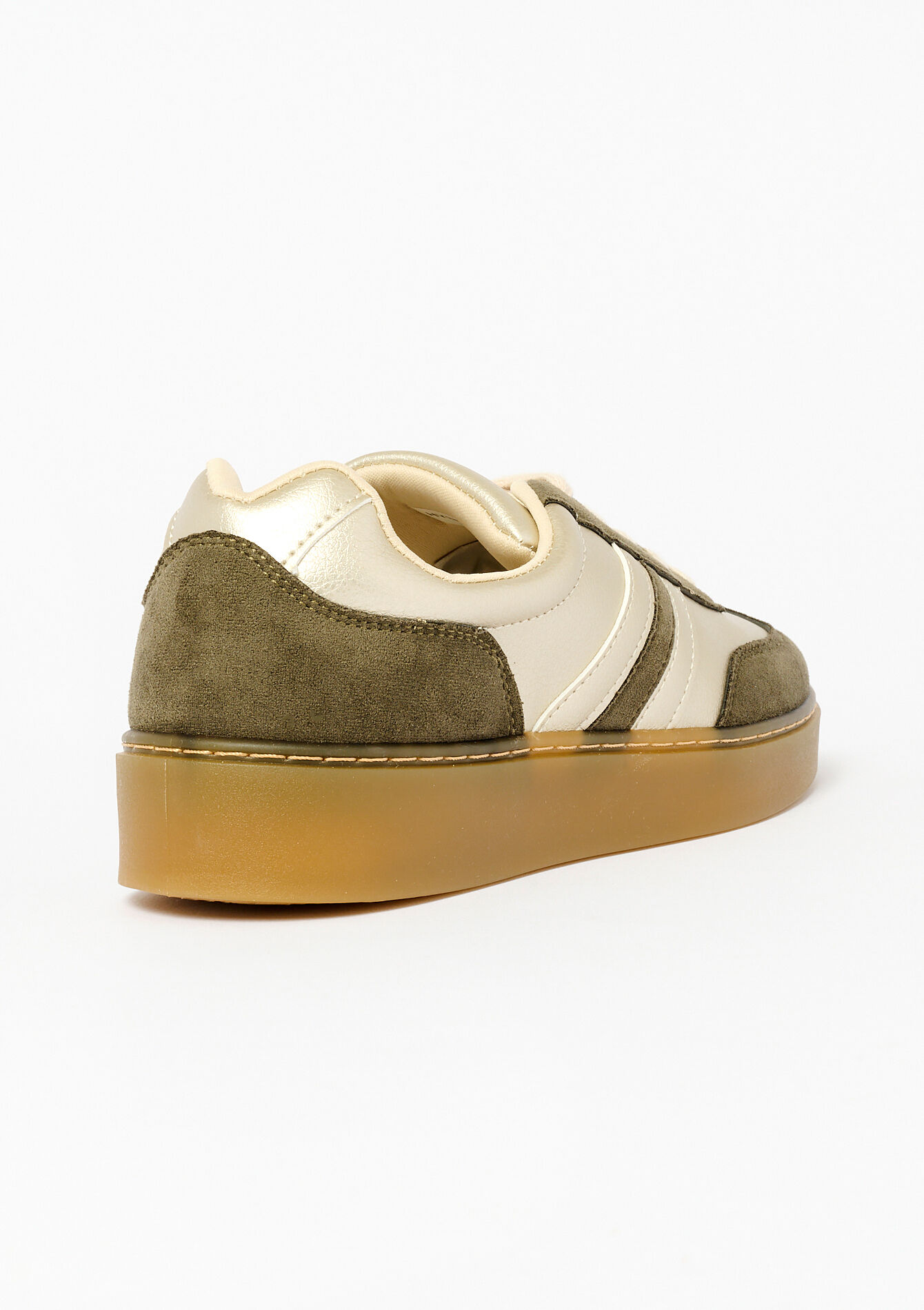 Trainers with thick sole, Trainers with thick sole - KHAKI MINT - 13000766_2542