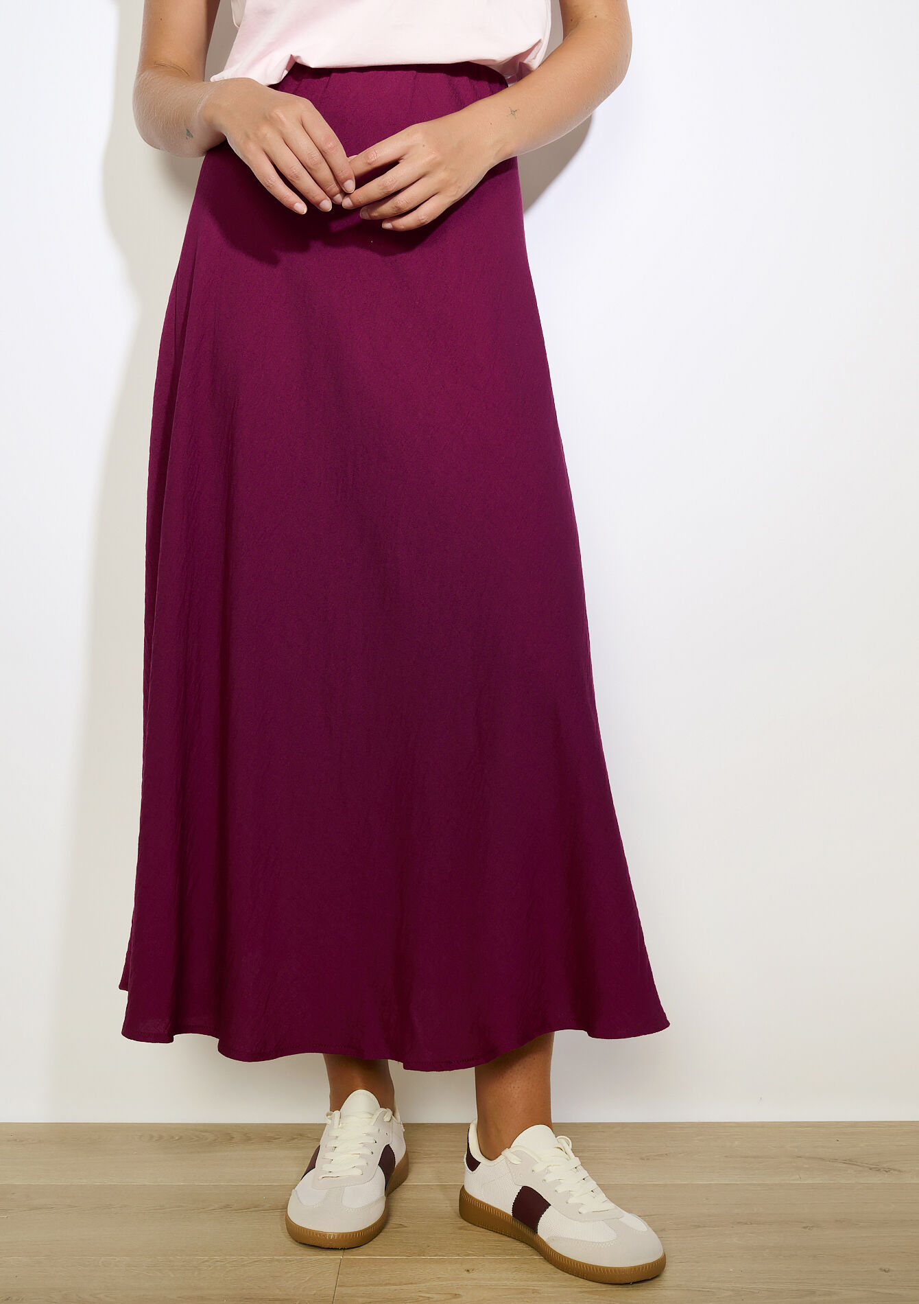 Zwierige maxi-rok - BORDEAUX WINE - 07101401_5514