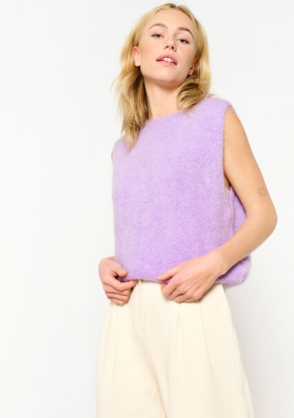 Oversized tank top - PASTEL LILAC - 04006492_1493