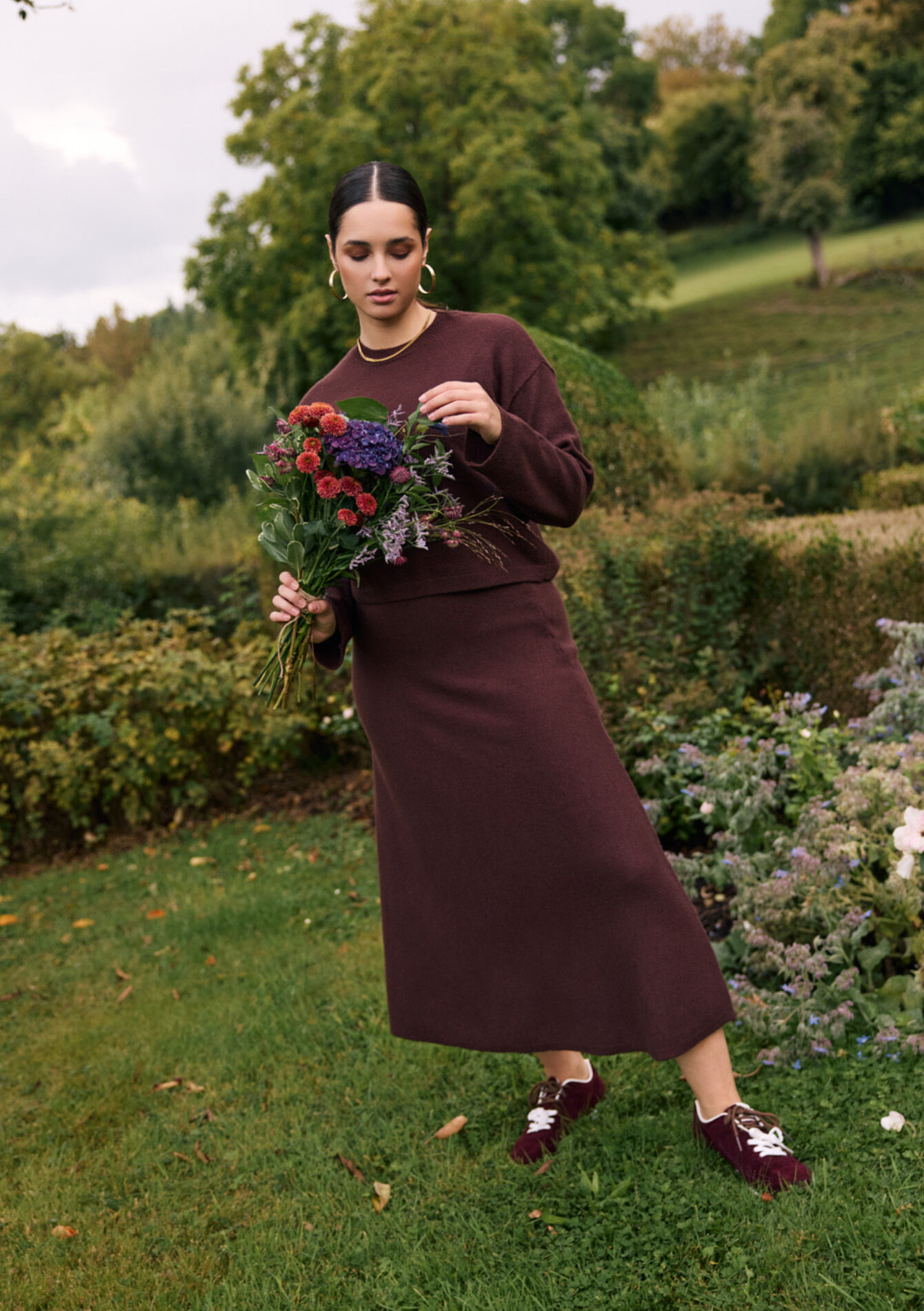 Jupe longue en maille, Jupe longue en maille, , detail_2