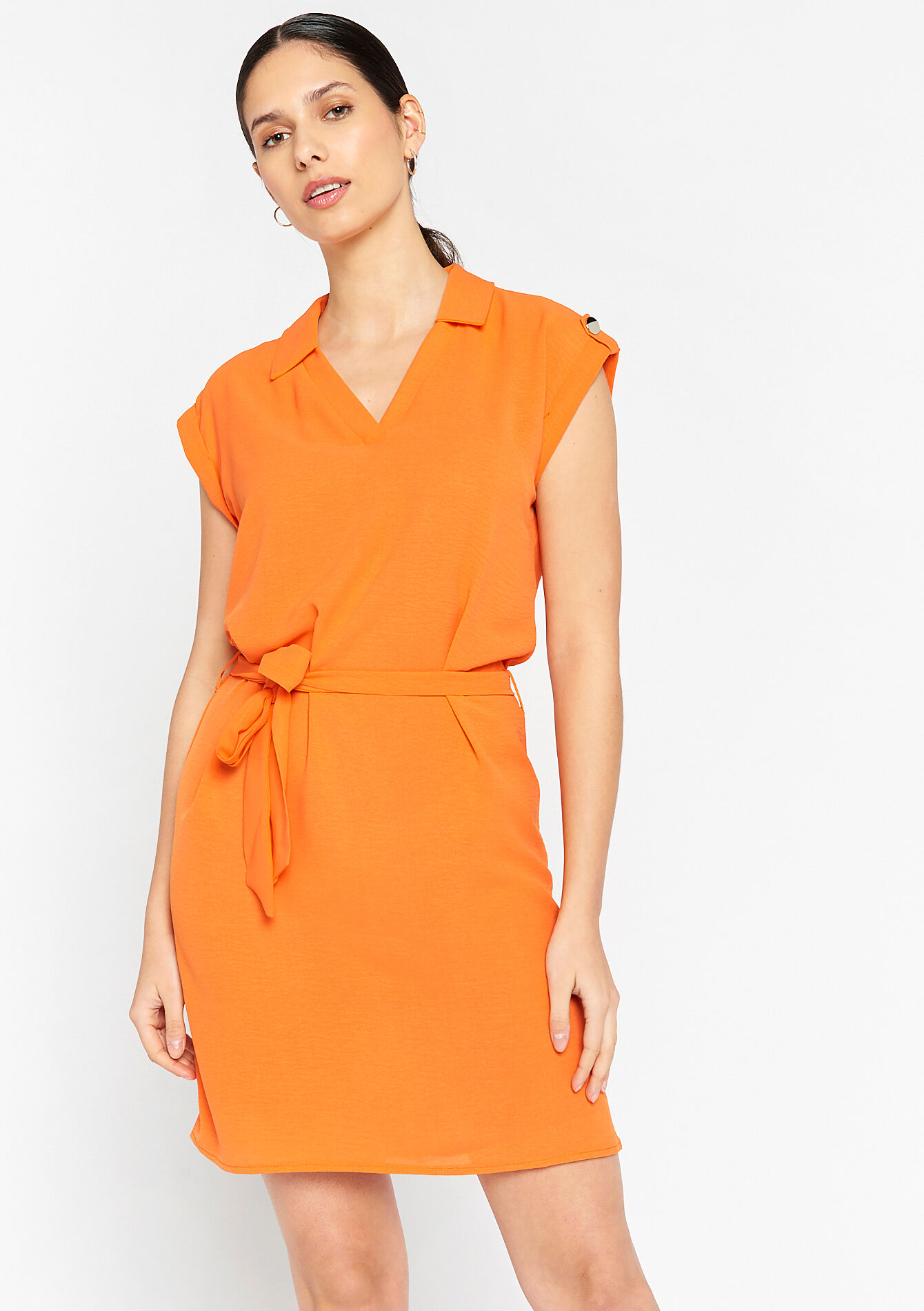 Rechte jurk - ORANGE BRIGHT - 08103284_1255