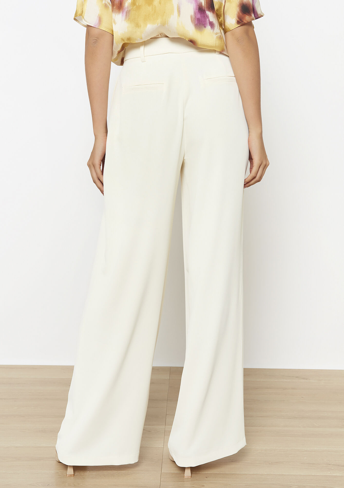 Pantalon large uni - VANILLA WHITE - 06600997_1013
