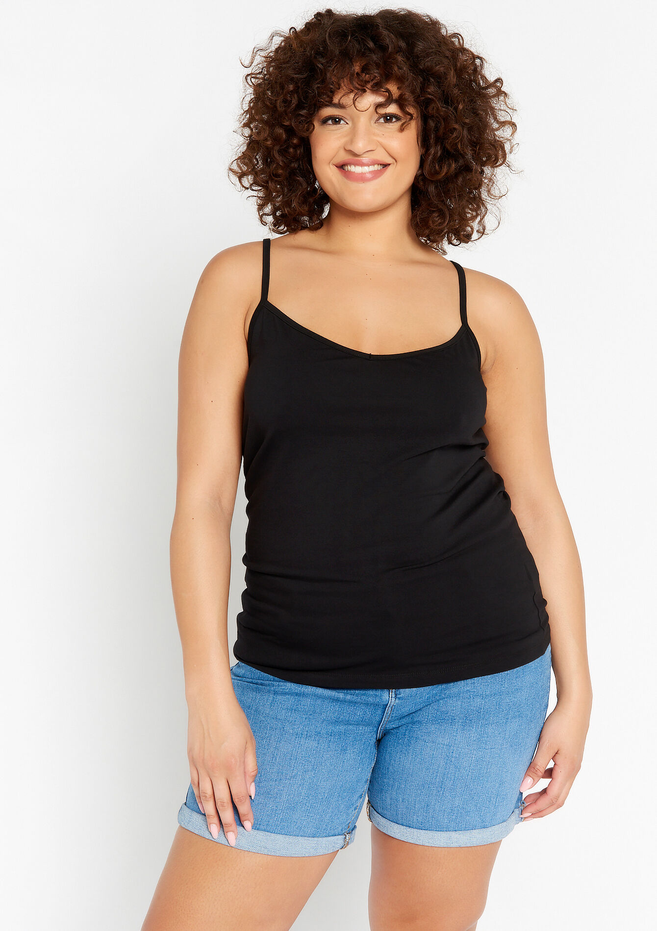 Débardeur à fines bretelles - BLACK - 02200331_1119