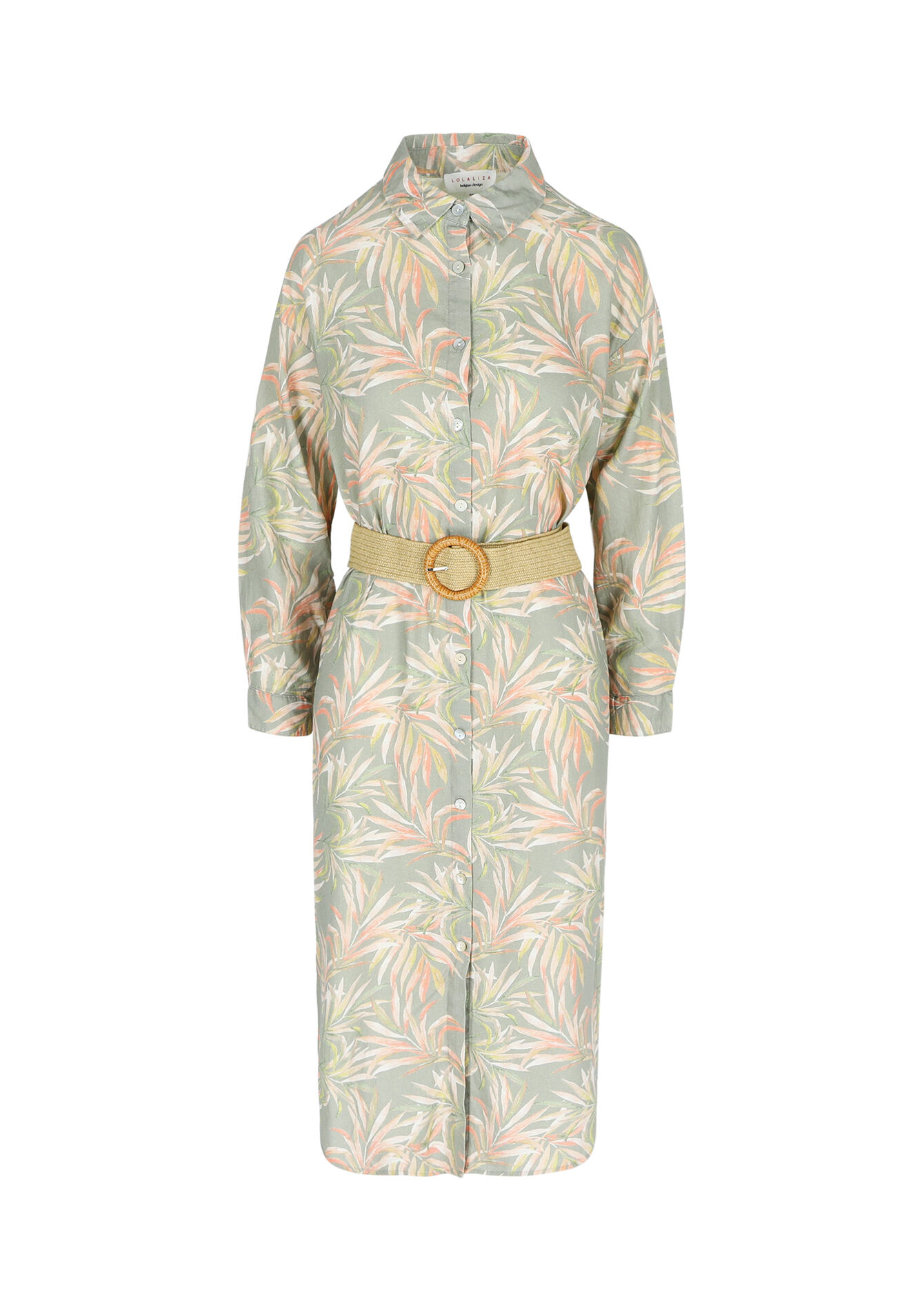 Hemdjurk met ceintuur, Hemdjurk met ceintuur - KHAKI FADED - 08602224_4326