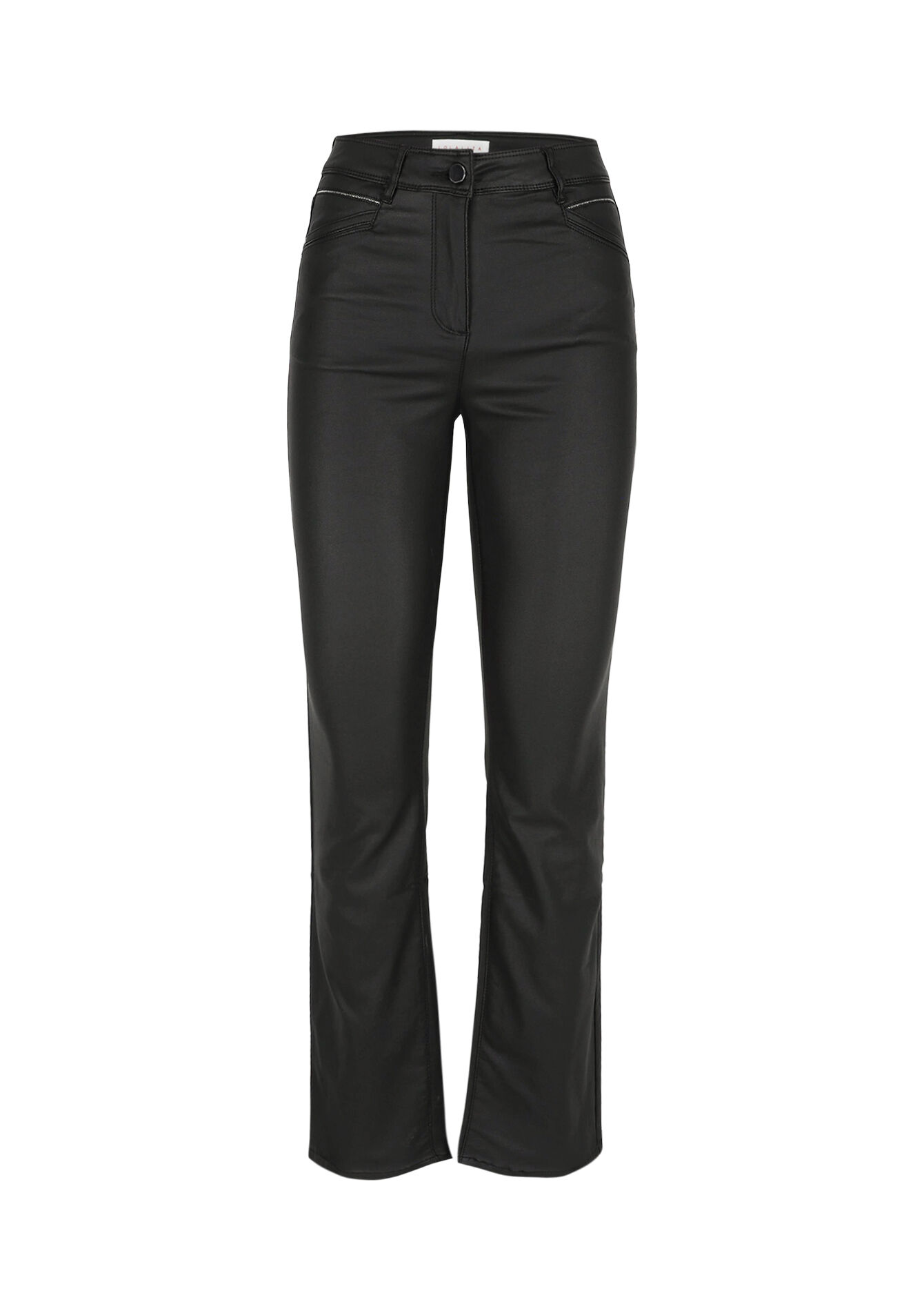 Gecoate bootcut broek - BLACK - 06004597_1119