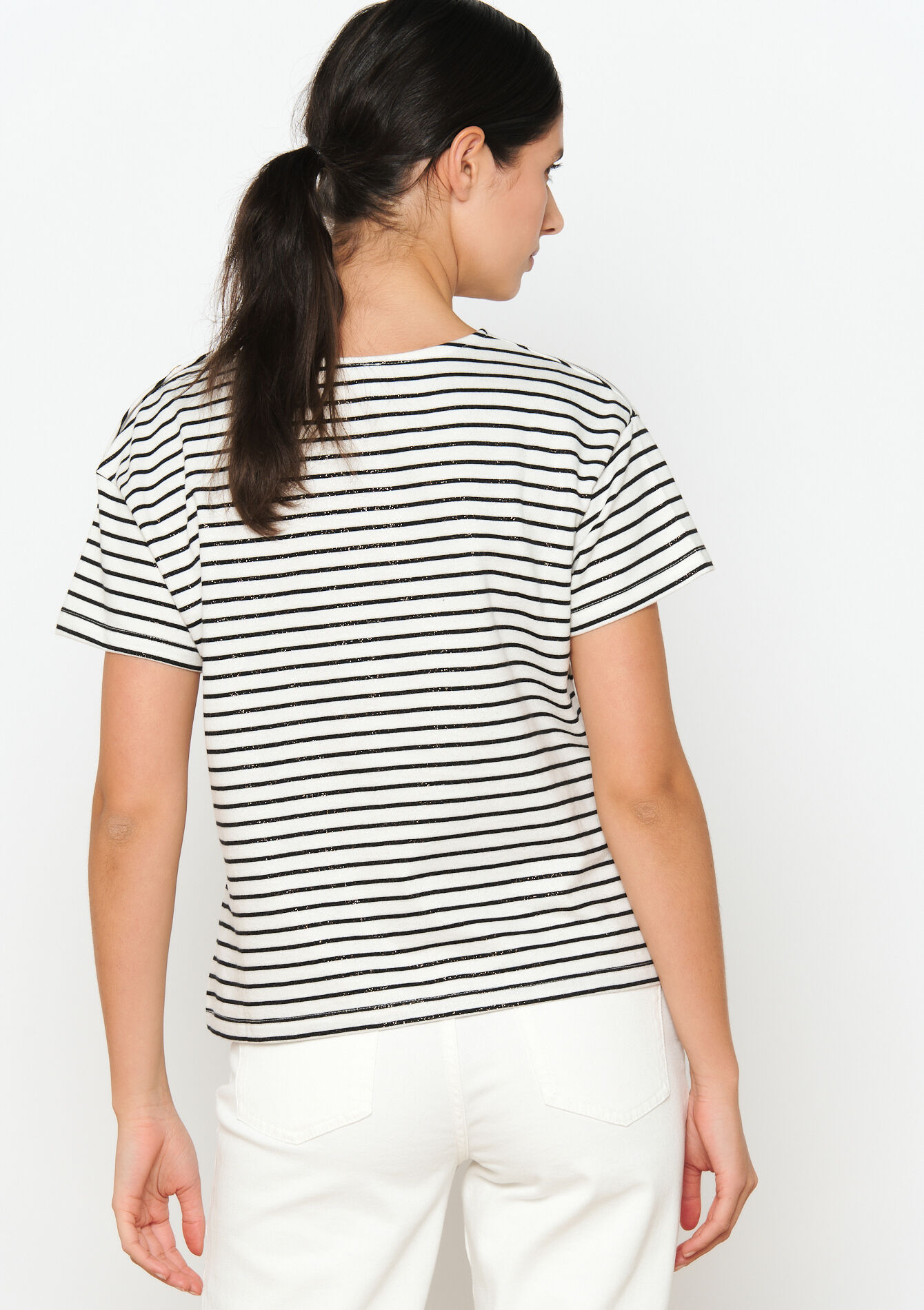 Striped T-shirt - VANILLA WHITE - 02301503_1013