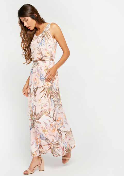 Lange Jurk Met Bloemenprint Lolaliza