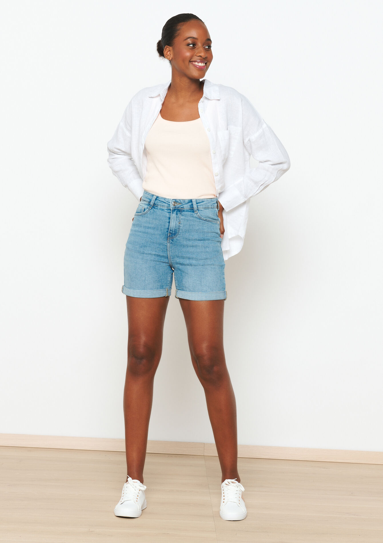 Short en jean - BLUE BLEACHED - 22000514_0502