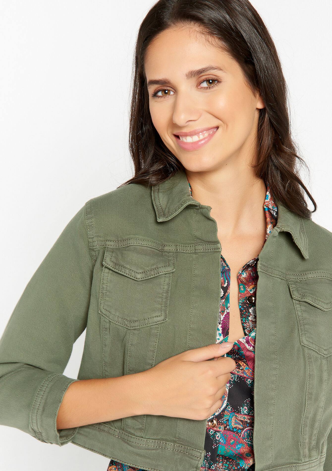 Short jacket, Short jacket - KHAKI MED - 09100648_4327