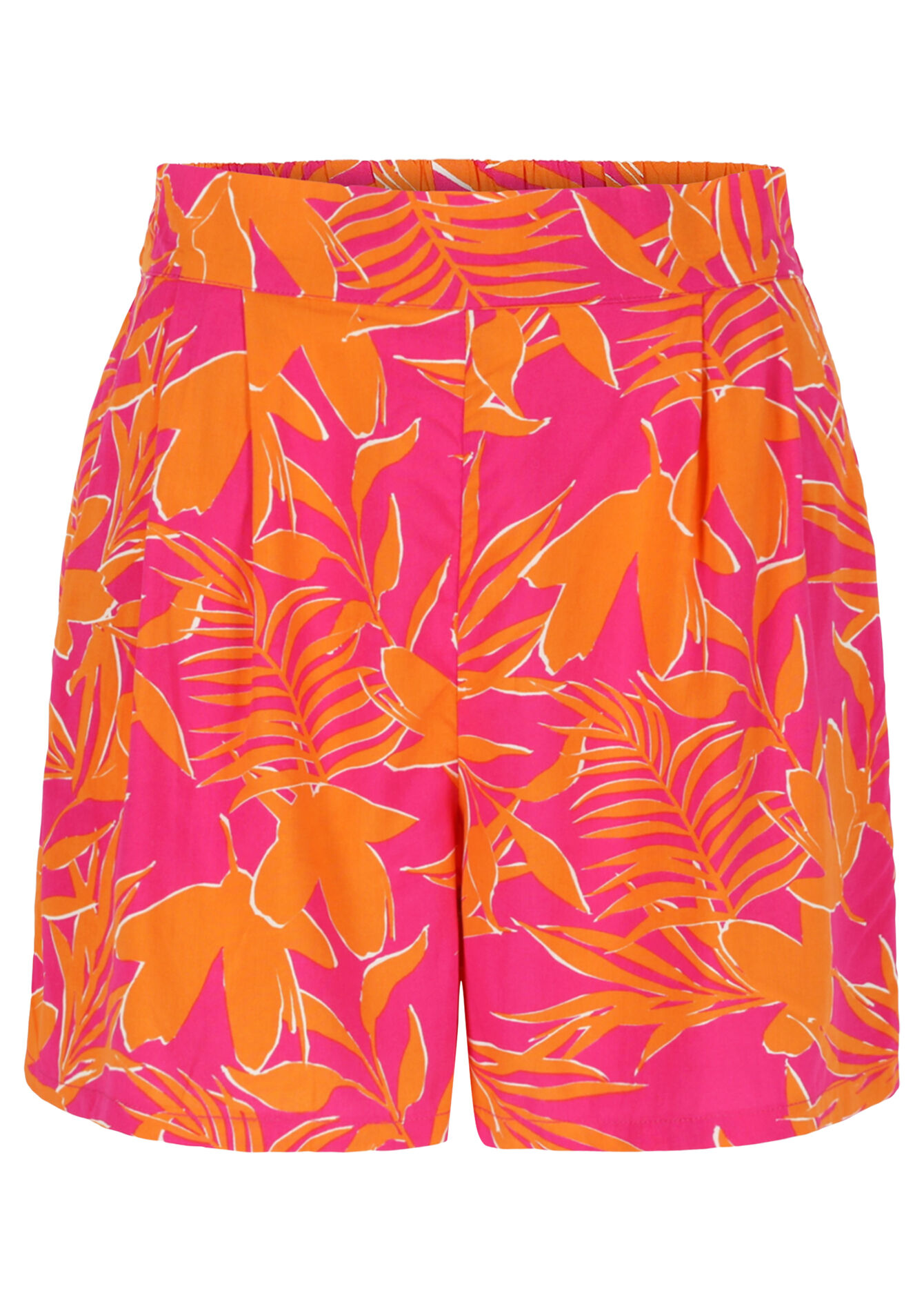 Luchtige bedrukte short, Luchtige bedrukte short - FUCHSIA - 1117550