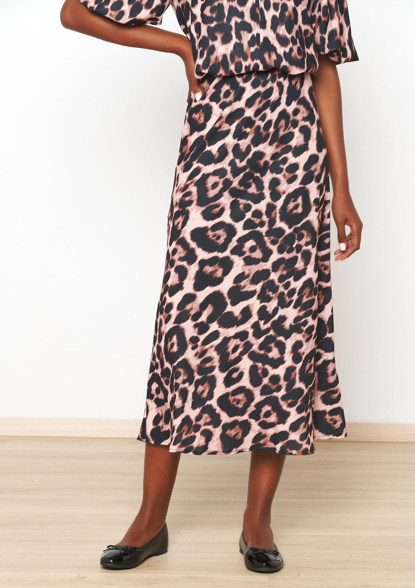 Leopard print maxi skirt, Leopard print maxi skirt - LIGHT CAMEL - 07101279_3814