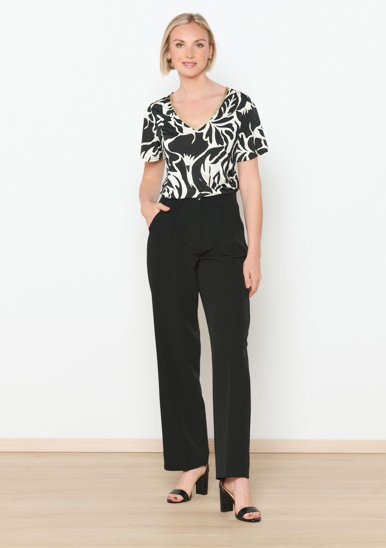 Rechte broek, Rechte broek - BLACK - 06100625_1119