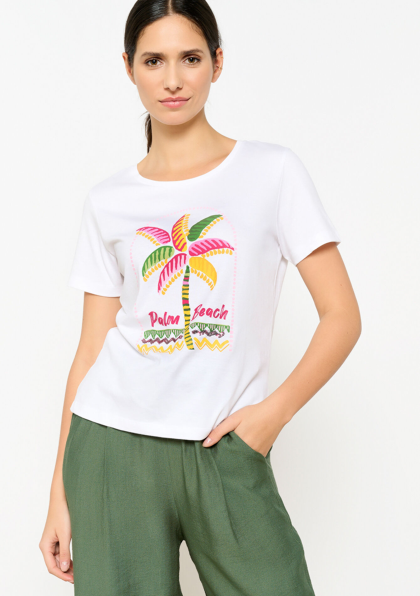 T-shirt with artwork, T-shirt with artwork - REAL WHITE - 02301522_2509