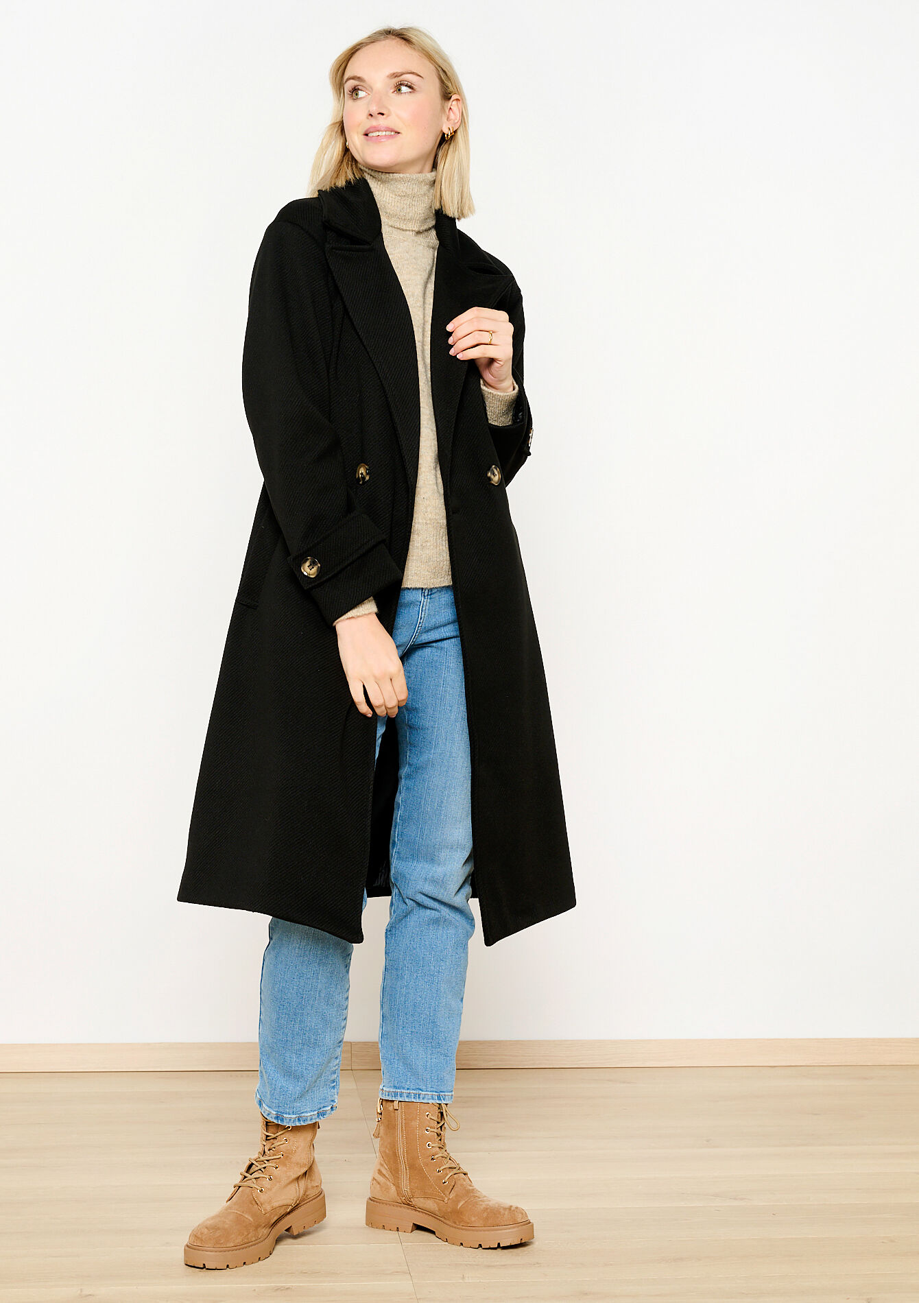 Oversized coat, Oversized coat - BLACK - 23000649_1119