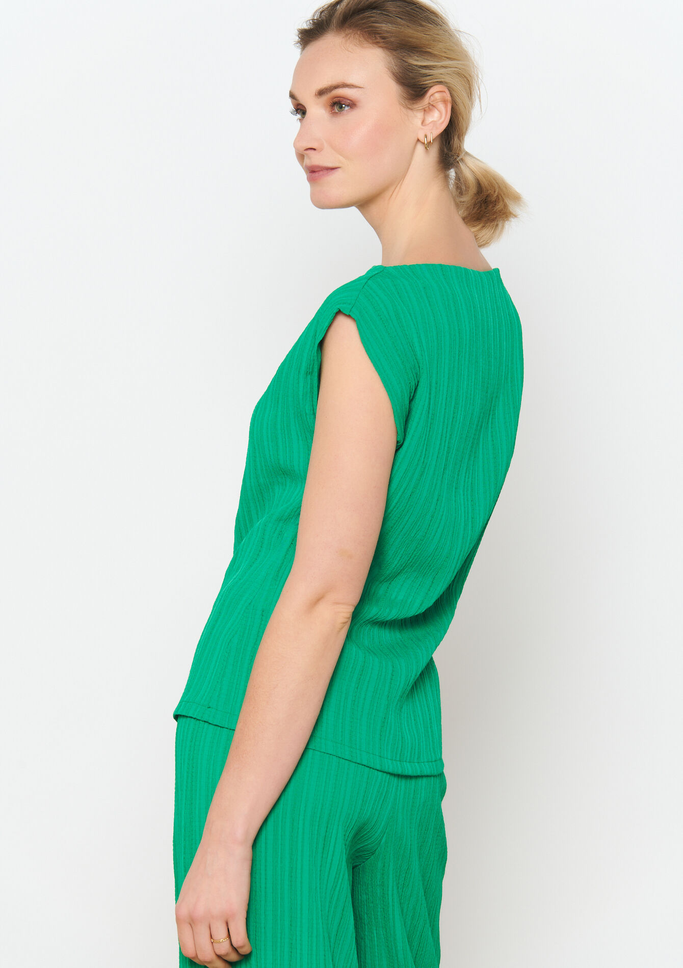Mouwloze top met plissé, Mouwloze top met plissé - GREEN APPLE - 05702454_1783