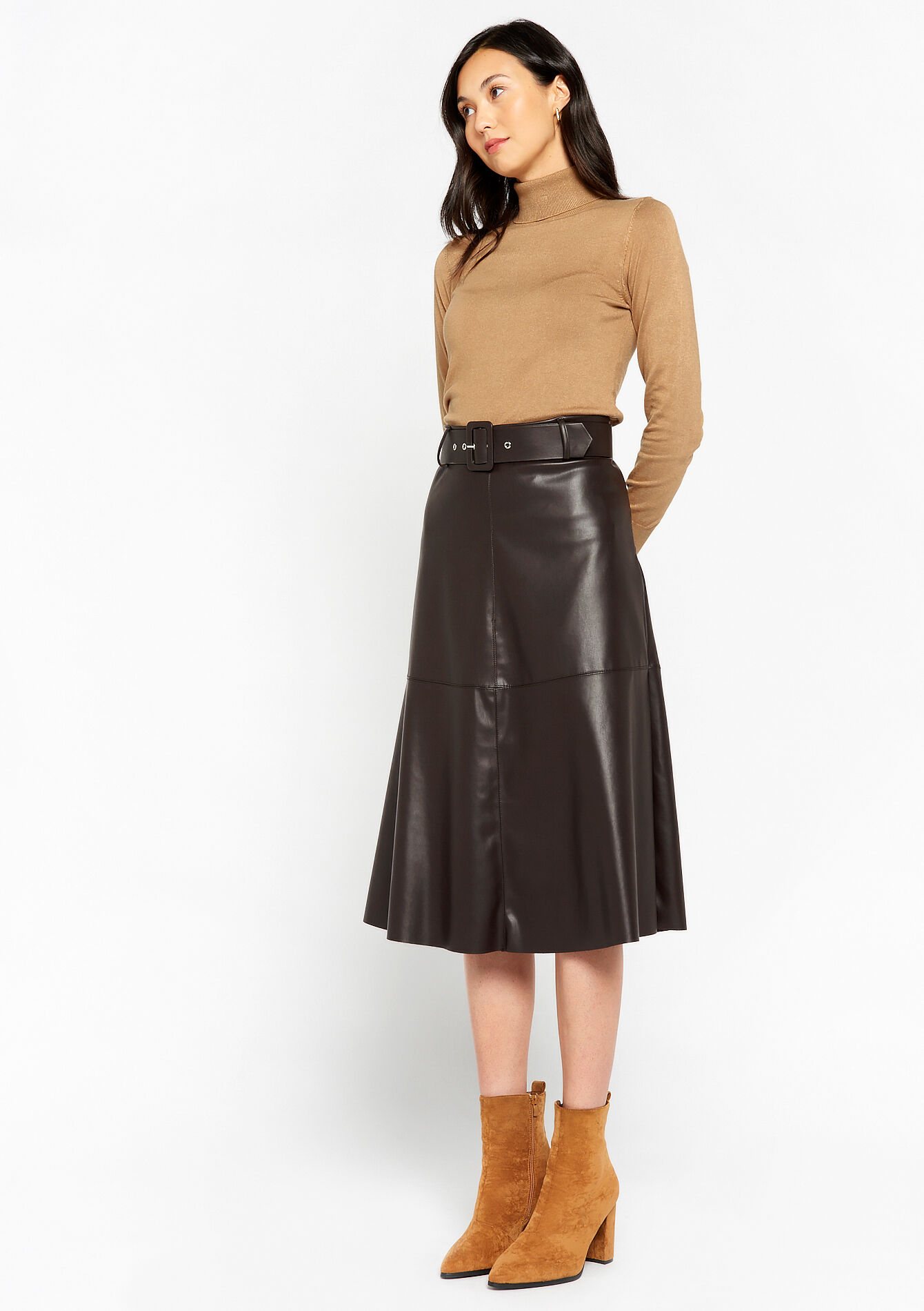 Plain turtleneck, Plain turtleneck - CAMEL GINGER - 04101037_3831