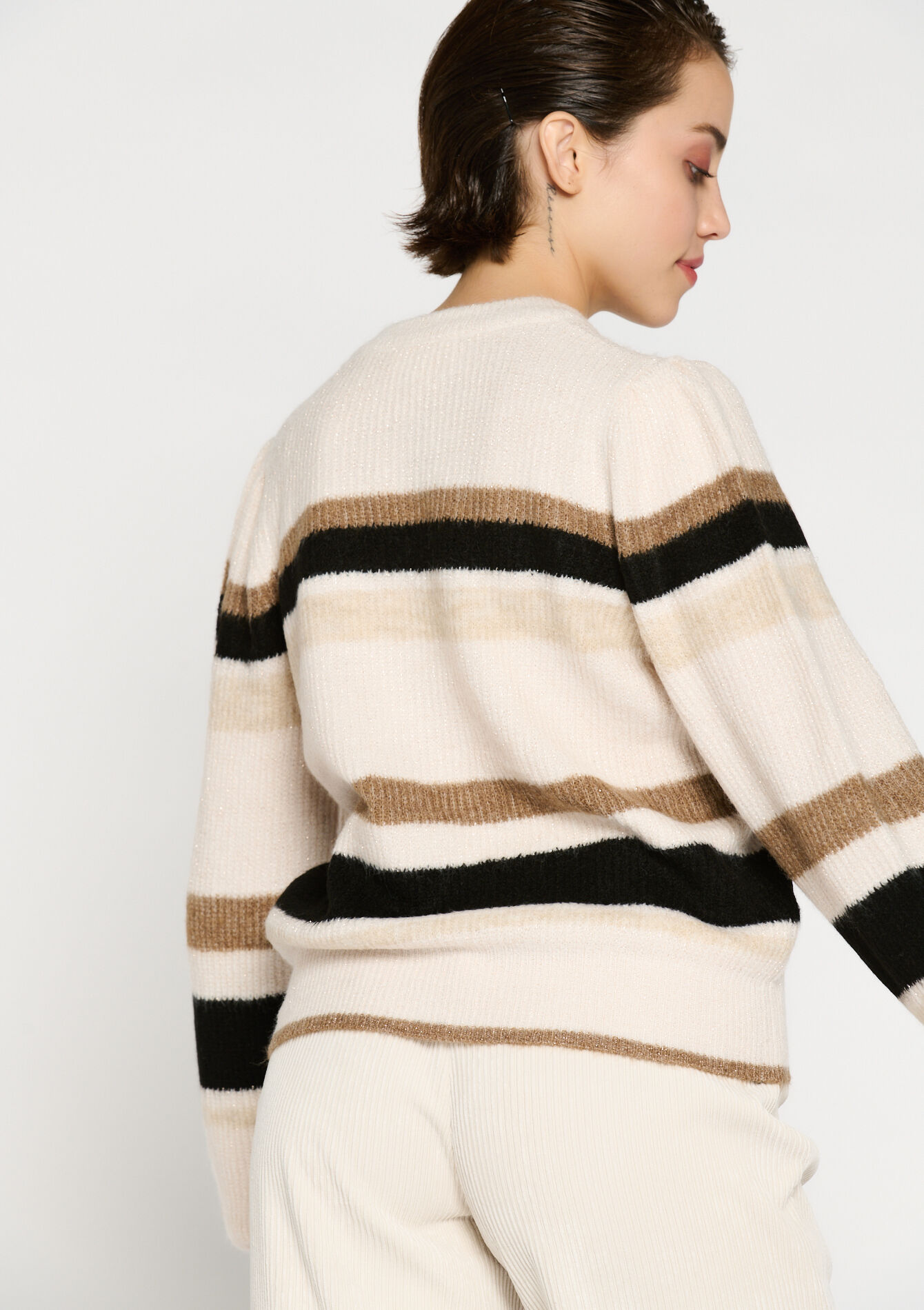 Striped pullover - ECRU PEACH - 04006155_2564