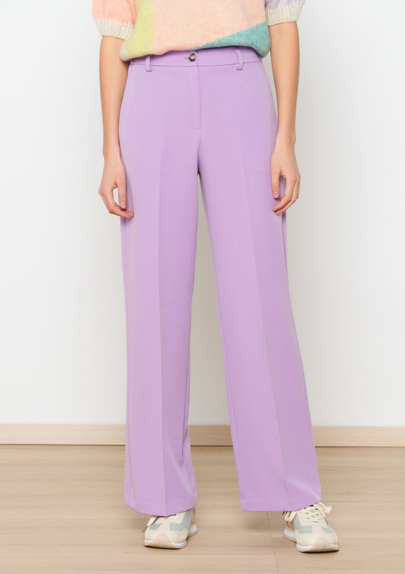 Pantalon évasé , Pantalon évasé - LILAC BRIGHT - 06100591_2578