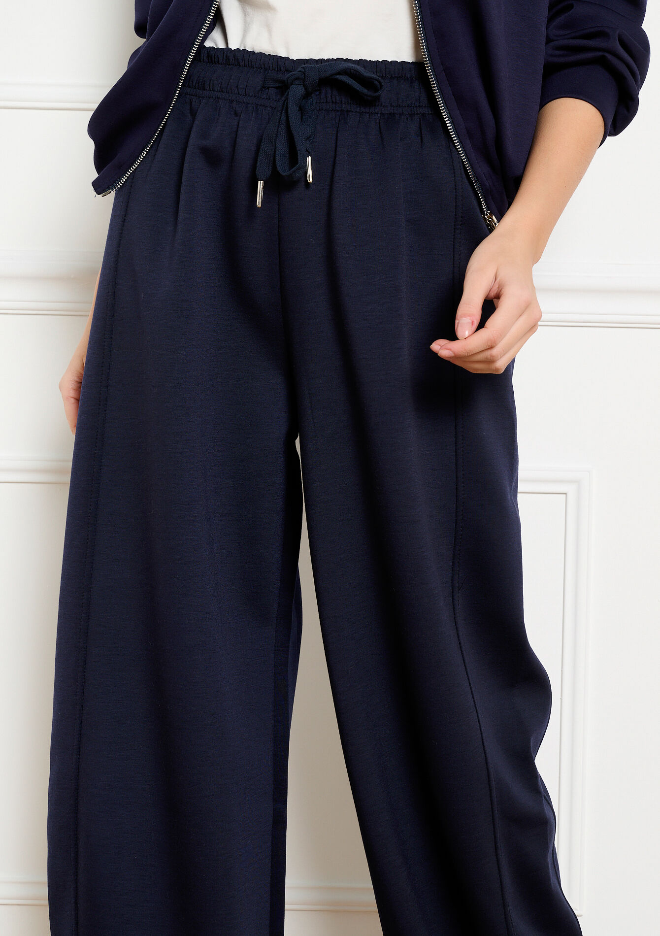 Relaxed jogging trousers - NAVY BASIC - 15100433_2723