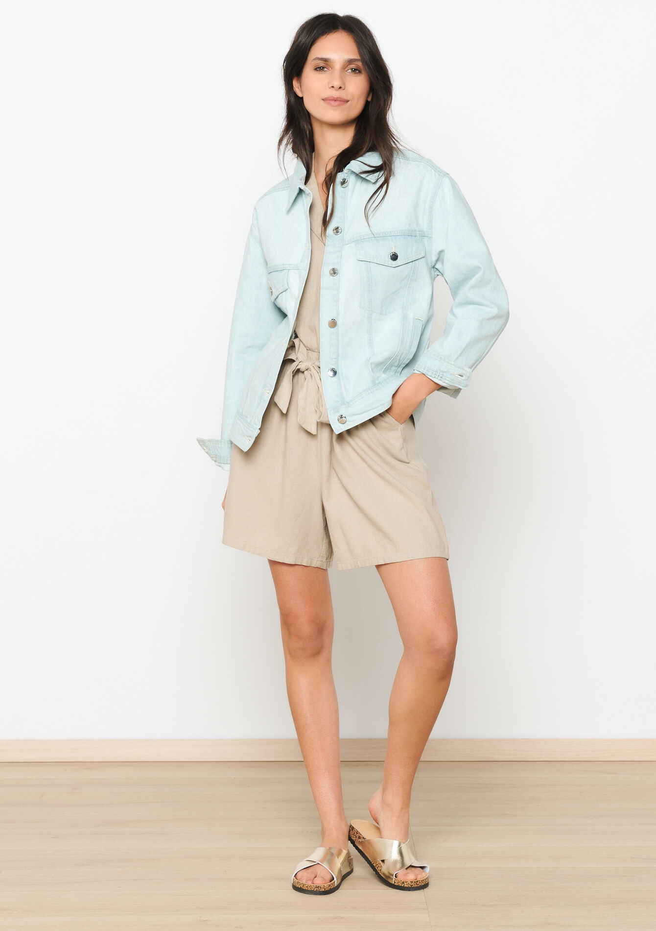 Oversized denim jas, Oversized denim jas - LIGHT BLUE - 09100869_1709