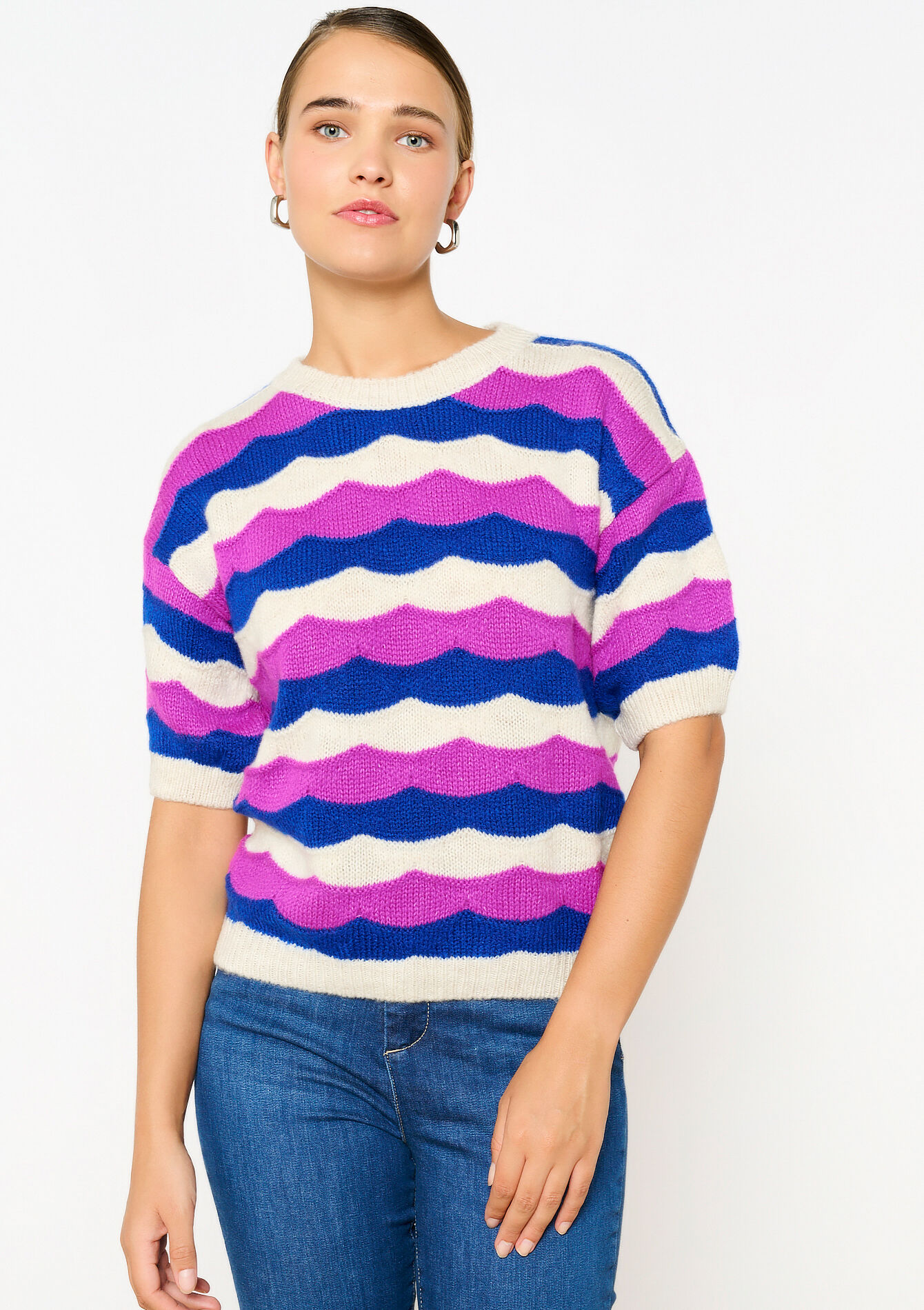 Trui met colourblock, Trui met colourblock - PURPLE - 04006660_5902