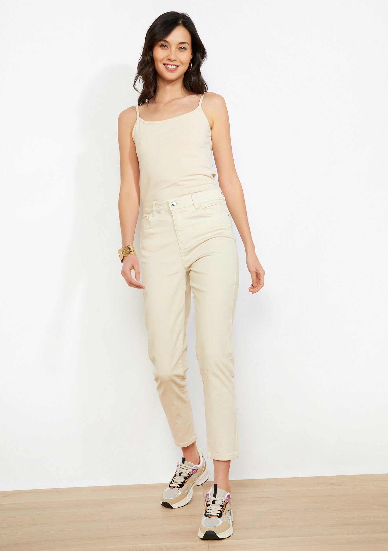 Slim enkellange broek, Slim enkellange broek - LT BEIGE - 06004656_2527