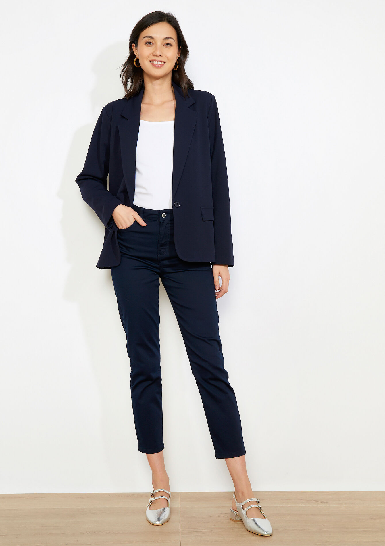 Soepel vallende blazer - NAVY BASIC - 09101172_2723