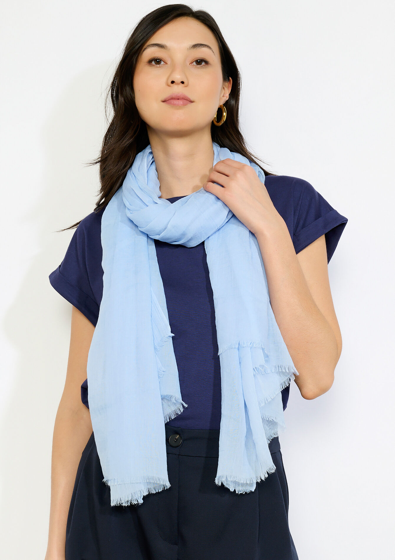 Luchtige sjaal - BLUE PASTEL - 17101536_3003