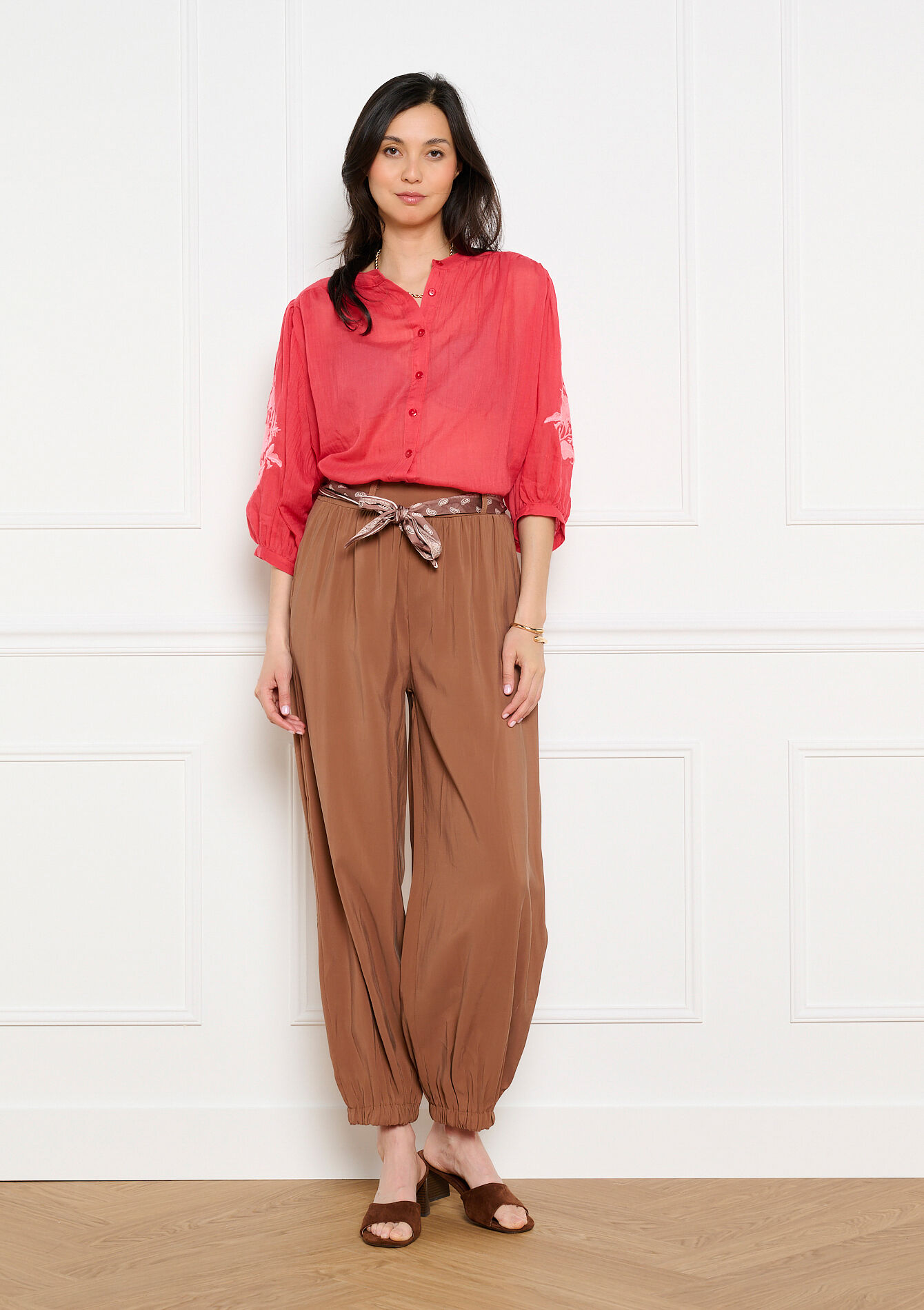 Soepele balloonbroek, Soepele balloonbroek - BROWN COFFEE - 06601133_3717