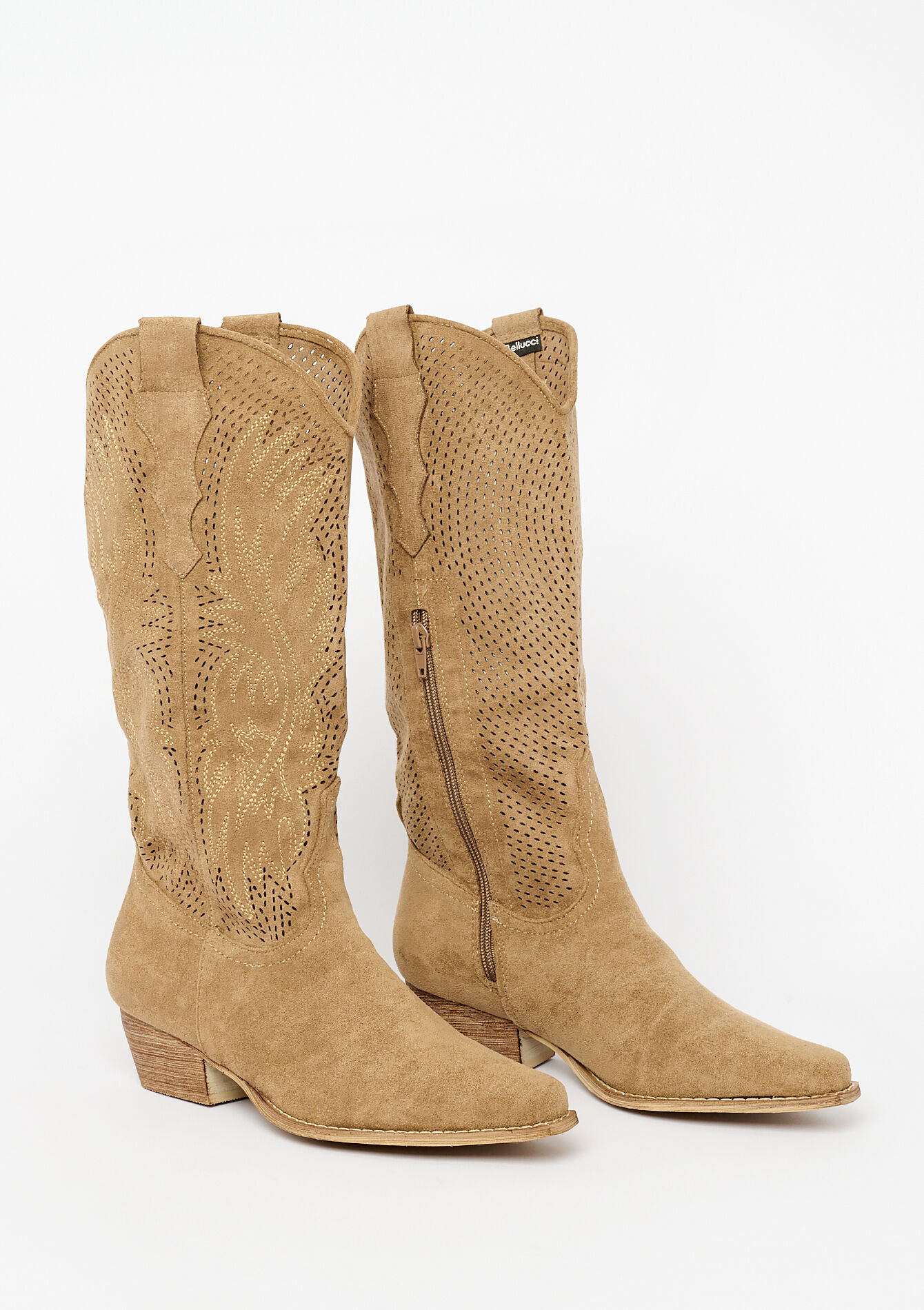 Suede western boots, Suede western boots - CAMEL CINNAMON - 13100267_3835