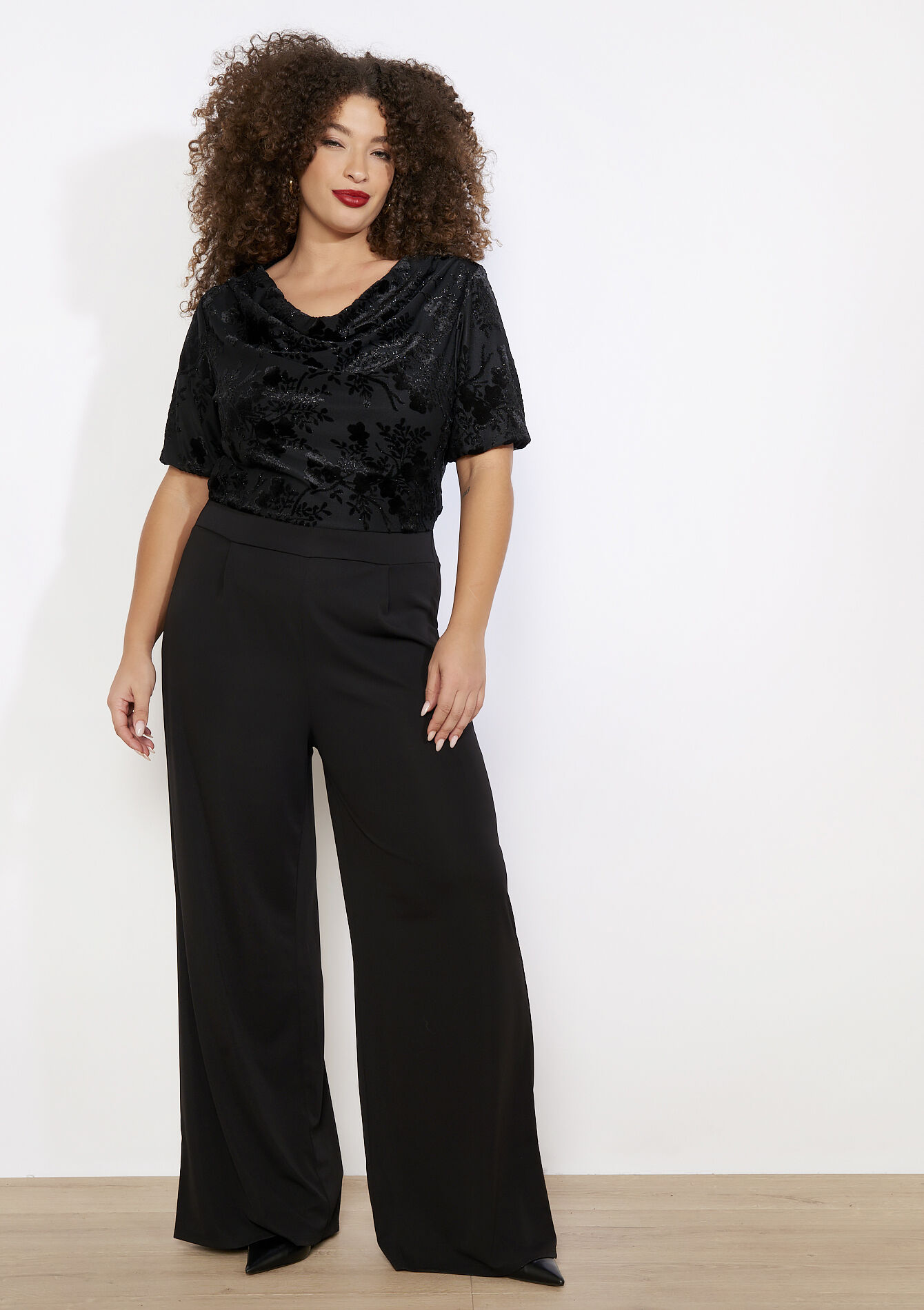 Combinaison bi-matière velours, Combinaison bi-matière velours - BLACK - 06004692_1119