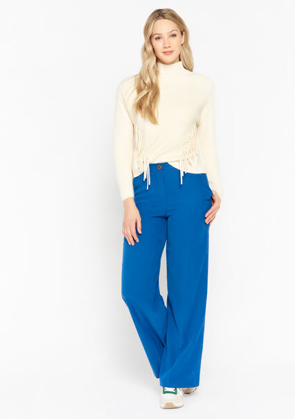 Velvet trousers - BLUE FAIENCE - 06600705_1584