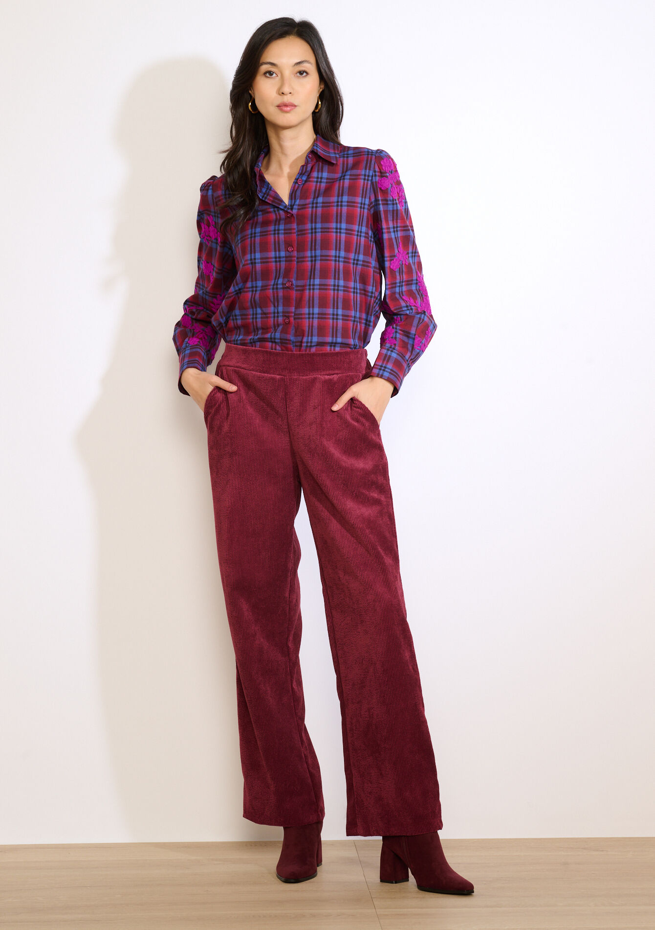 Corduroy straight-leg trousers, Corduroy straight-leg trousers, , back