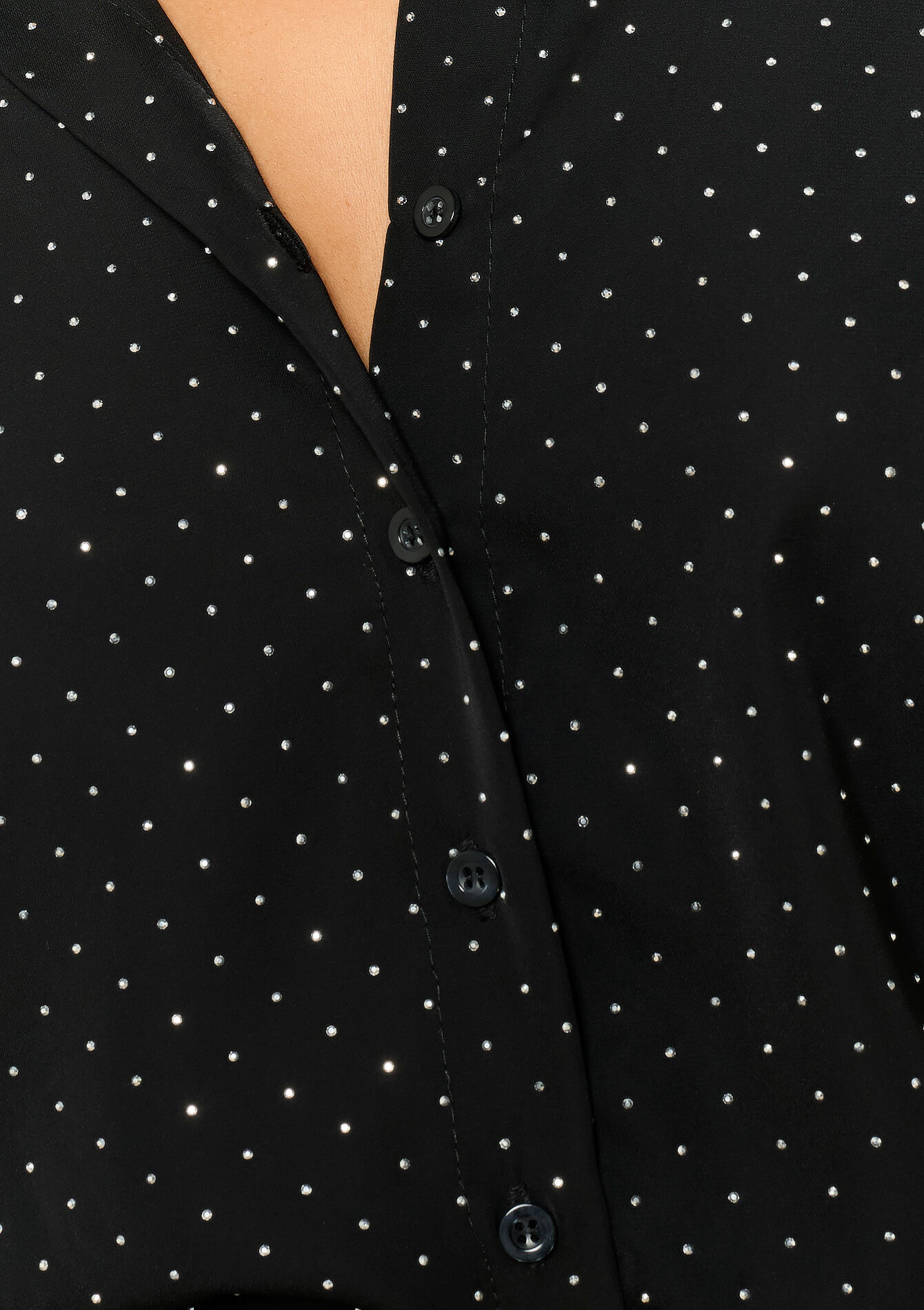 Chemise avec strass - BLACK - 1119806