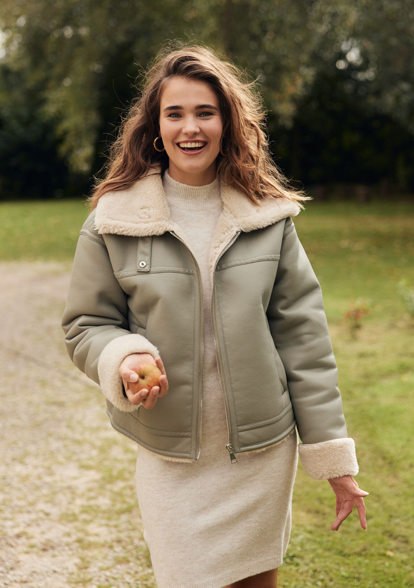 Jas met sherpa details, Jas met sherpa details - KHAKI MINT - 23000683_2542