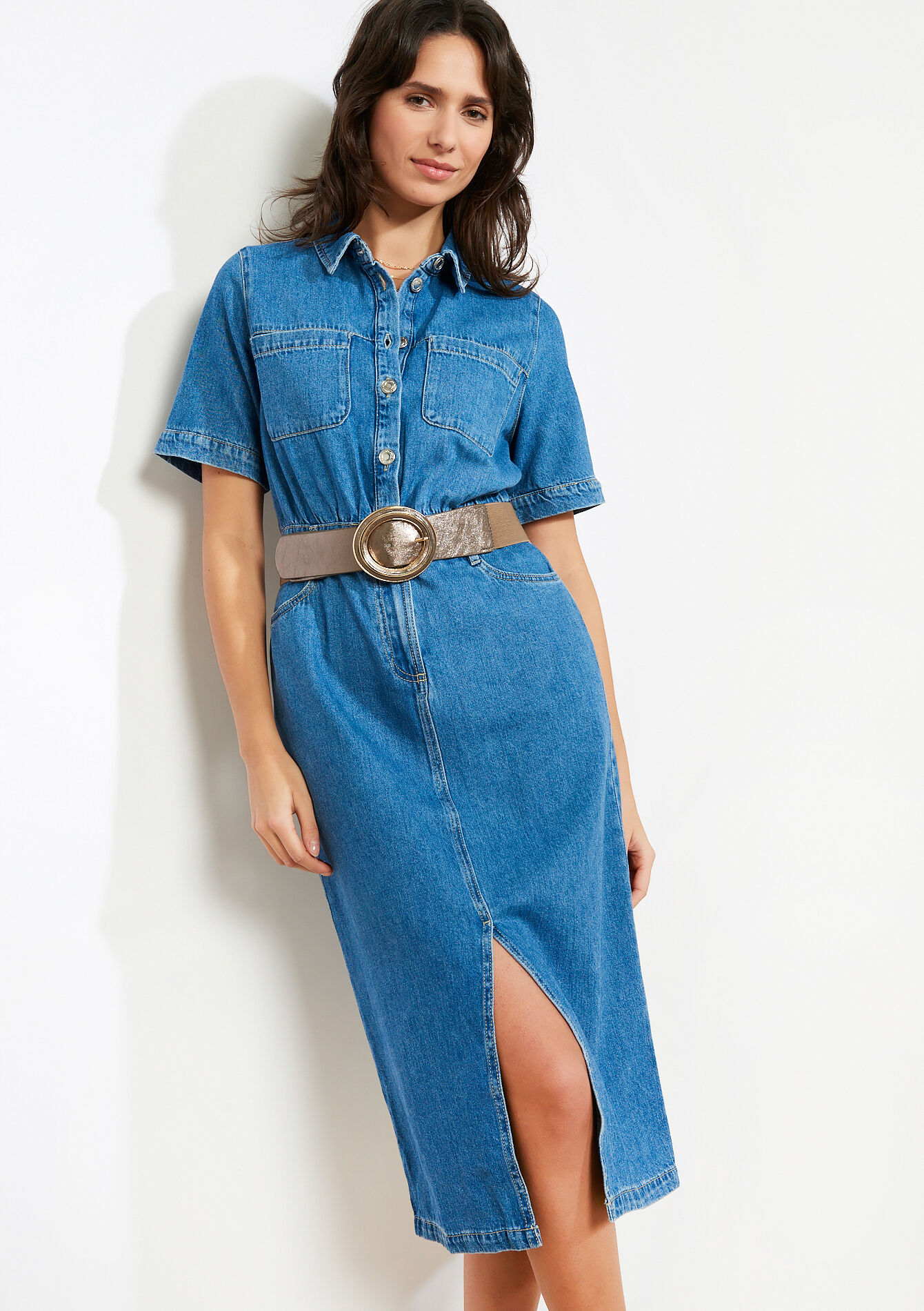 Elastische riem, Elastische riem - BROWN DARK CHOCOLATE - 14001895_3720