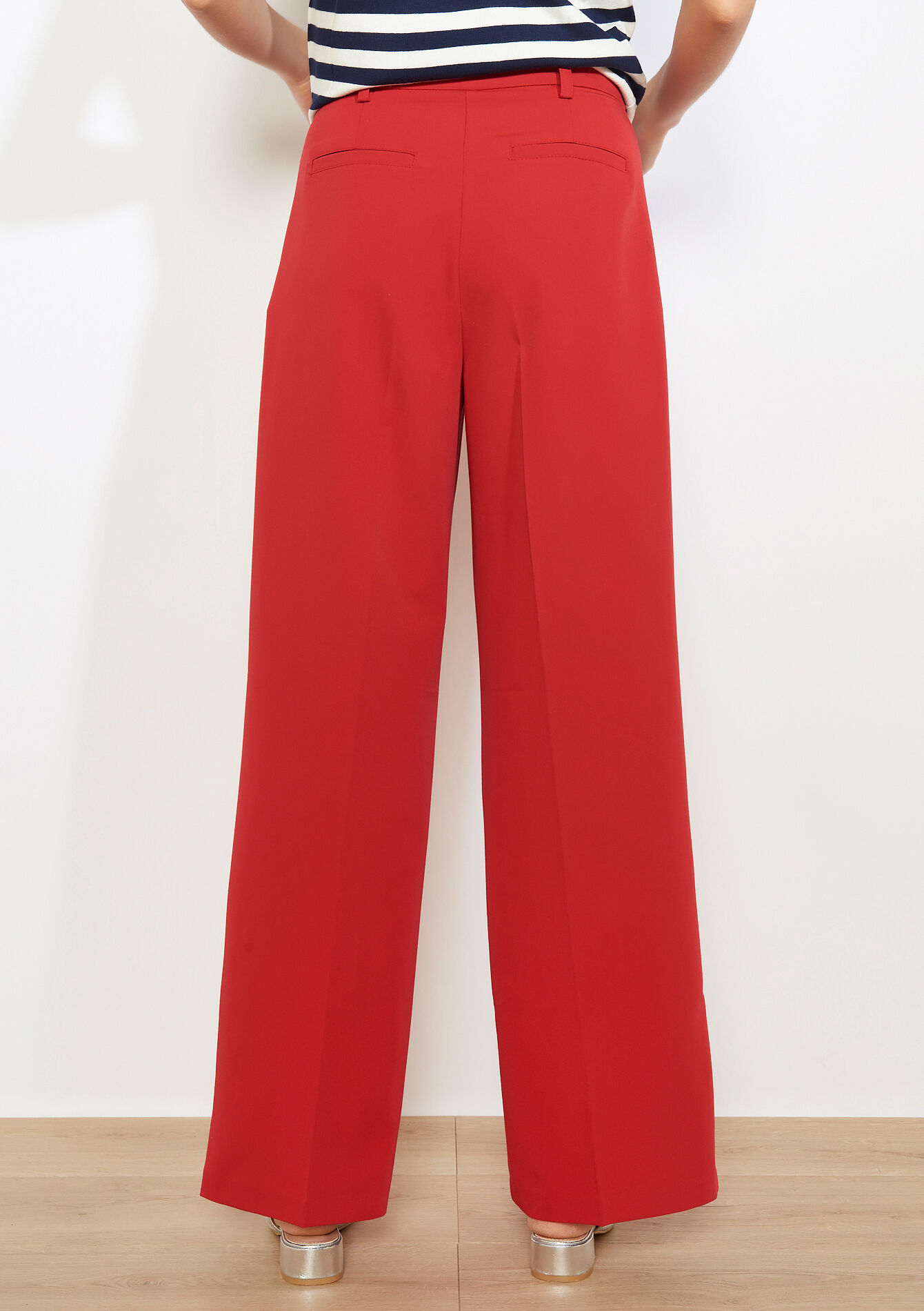 Plooitaille broek met XL fit - RED LOLLIPOP - 06100790_5301