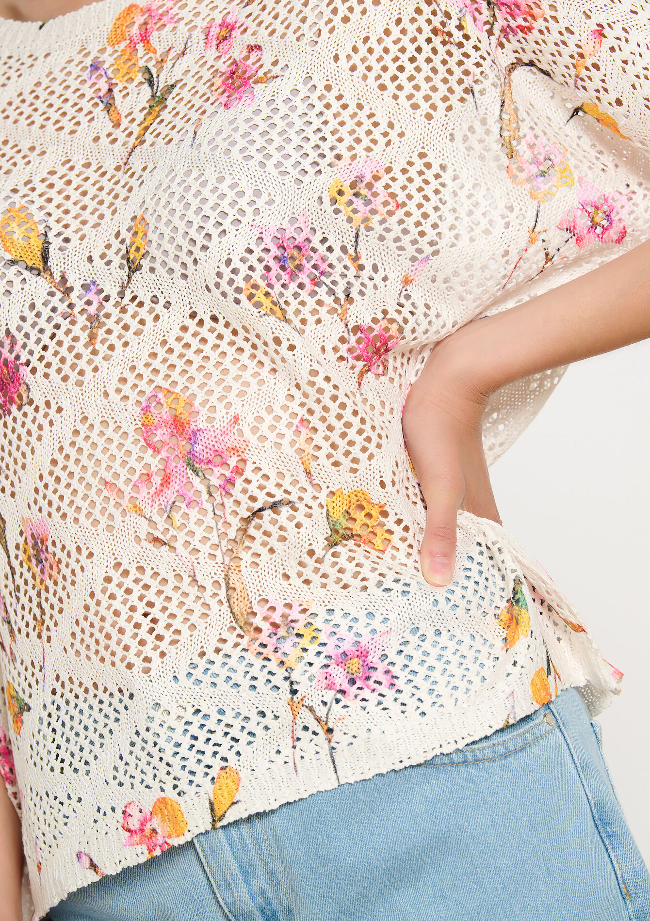 Romantic crochet top, Romantic crochet top - VANILLA WHITE - 02301834_1013