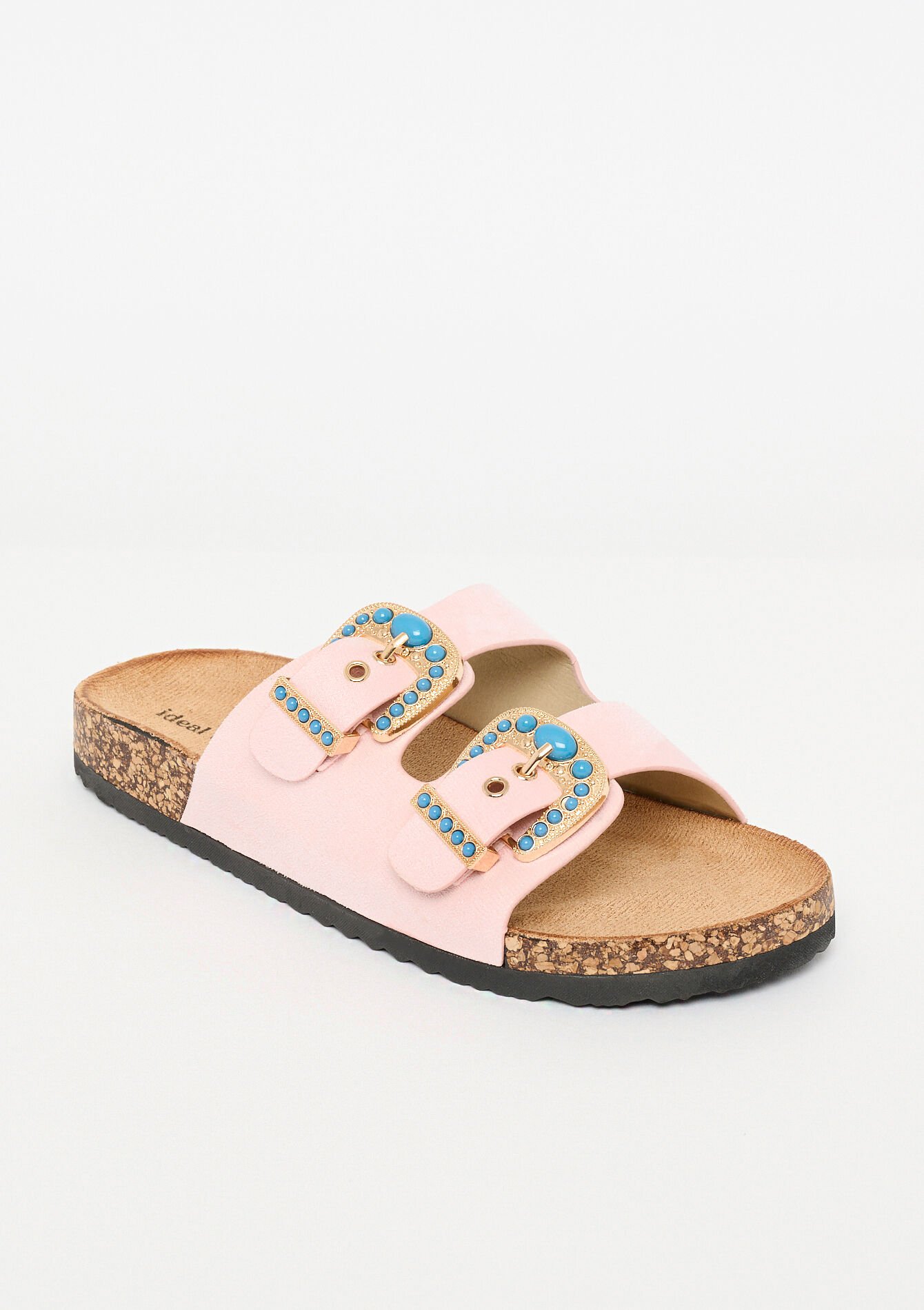 Sandalen met siergespen - NUDE PINK - 13000856_1301